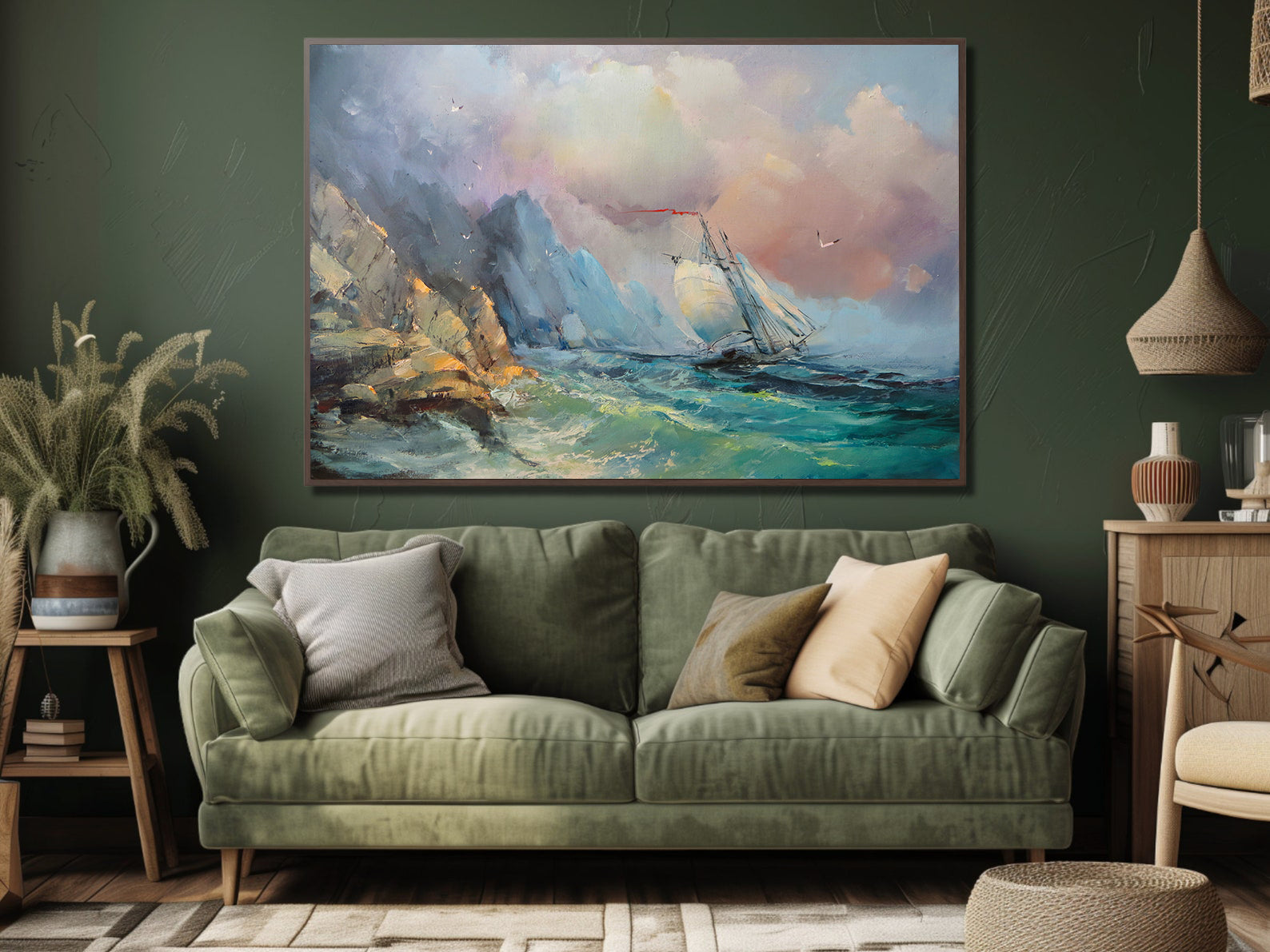 Tableau sur toile - Voilier en mer