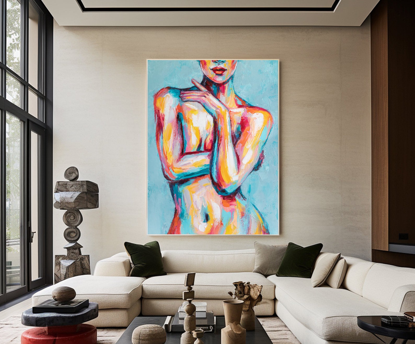 Tablou Canvas - Femeie Nude Multicolor