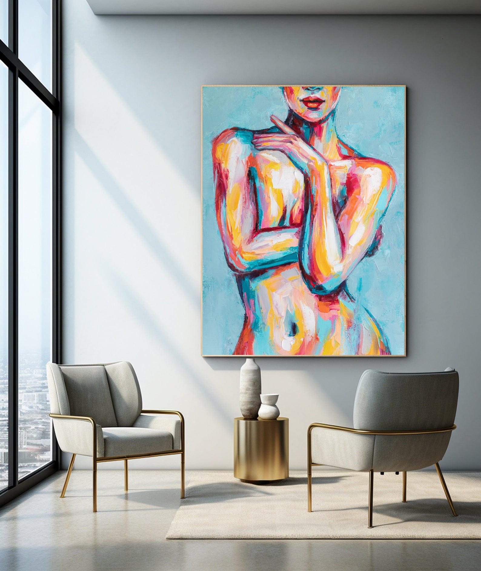 Tablou Canvas - Femeie Nude Multicolor