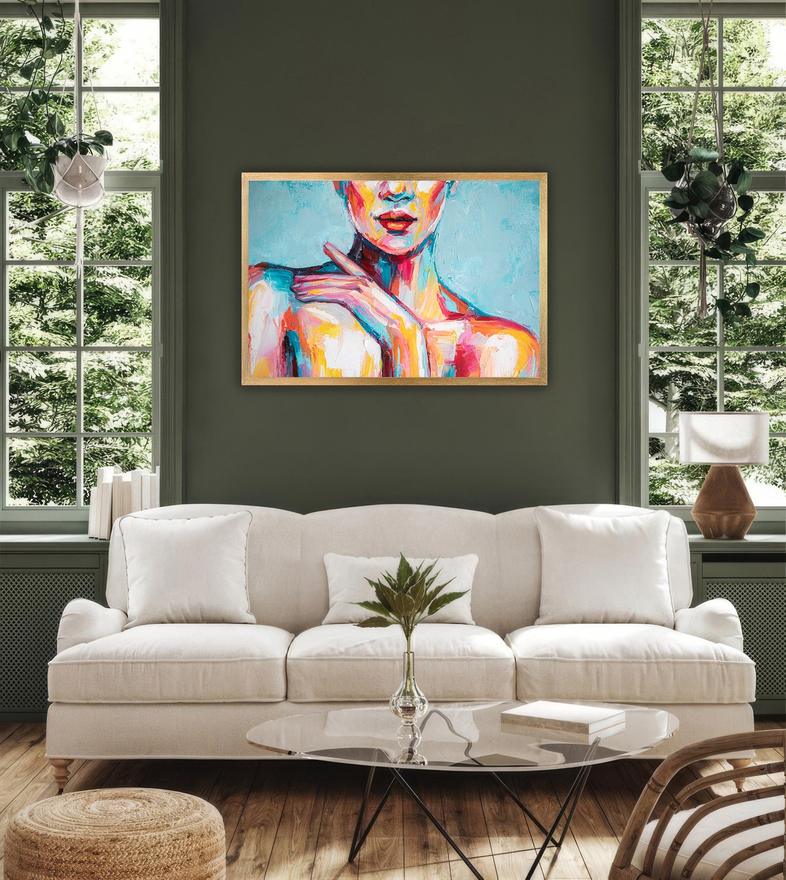 Tablou Canvas - Femeie Portret Multicolor