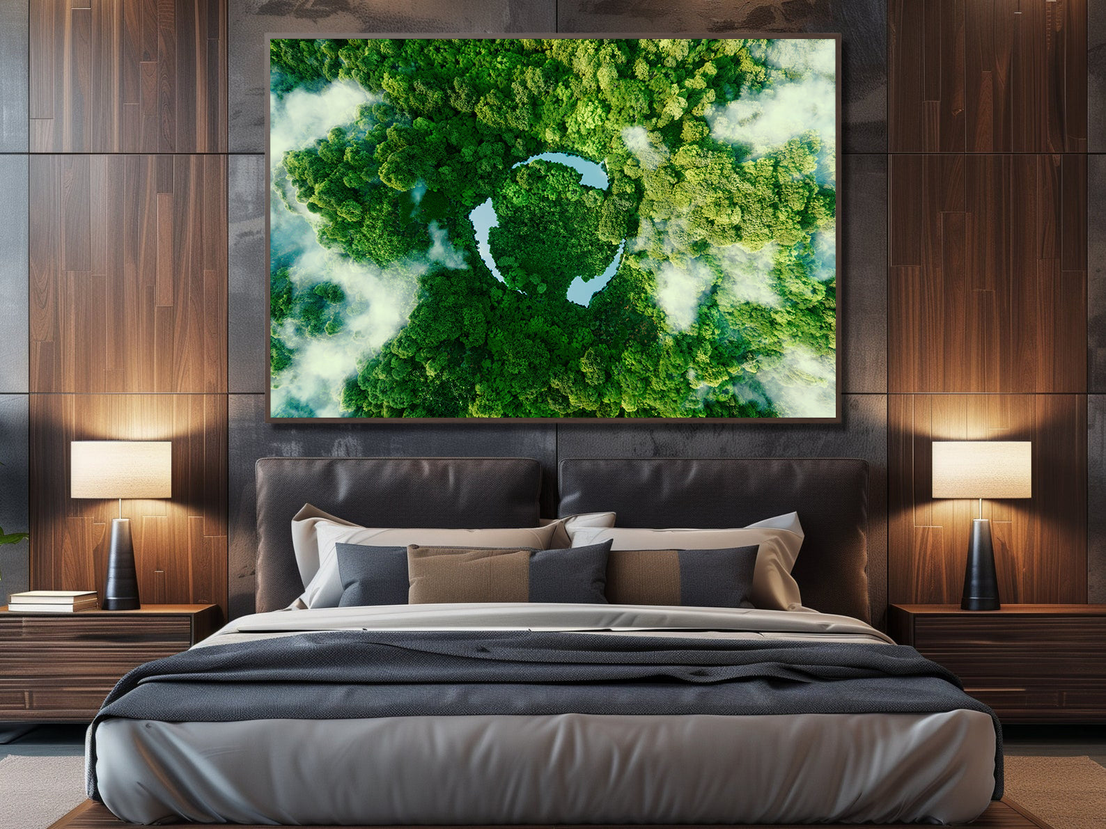 Tablou Canvas - Copaci Verzi Reciclare