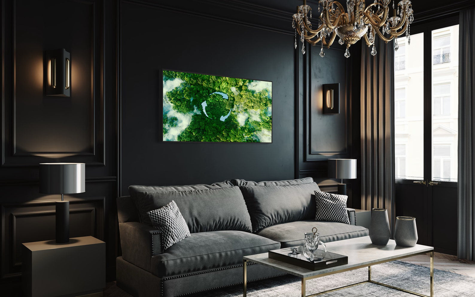 Tablou Canvas - Copaci Verzi Reciclare