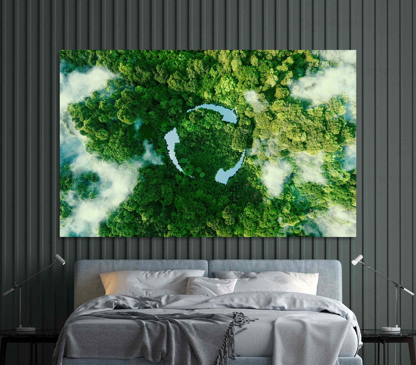 Tablou Canvas - Copaci Verzi Reciclare