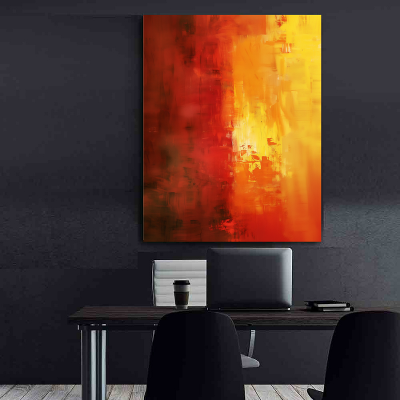 Peinture sur toile – Flammes abstraites