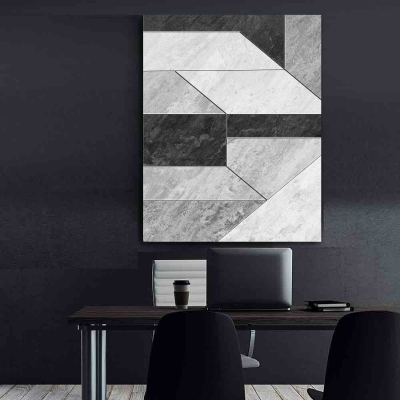 Peinture sur toile – Géométrie abstraite moderne