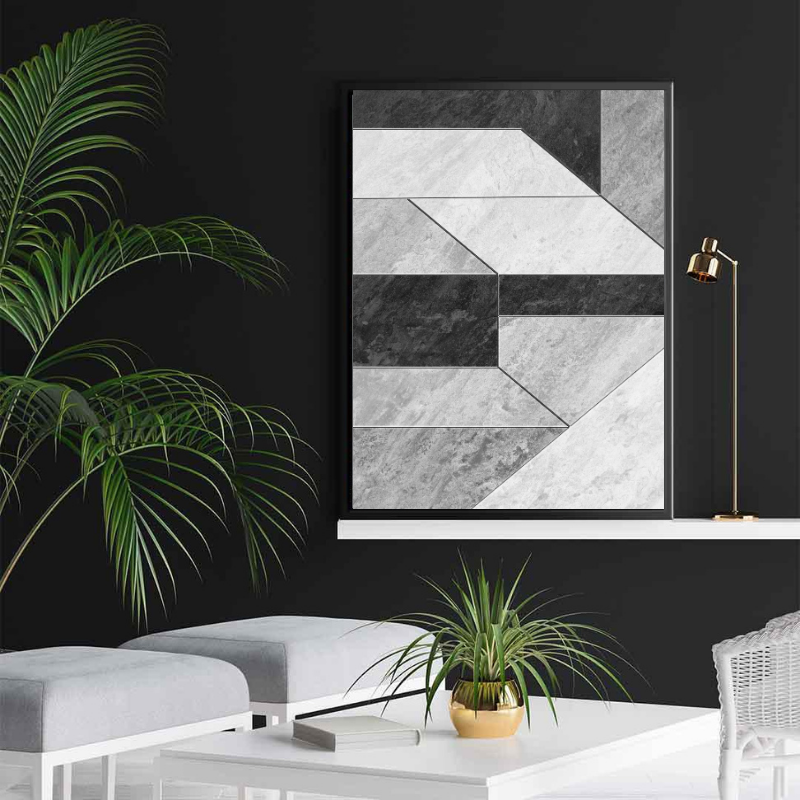 Peinture sur toile – Géométrie abstraite moderne
