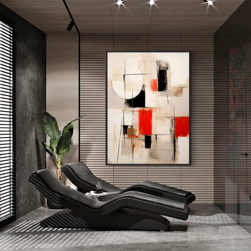 Peinture sur toile – Géométrie abstraite moderne