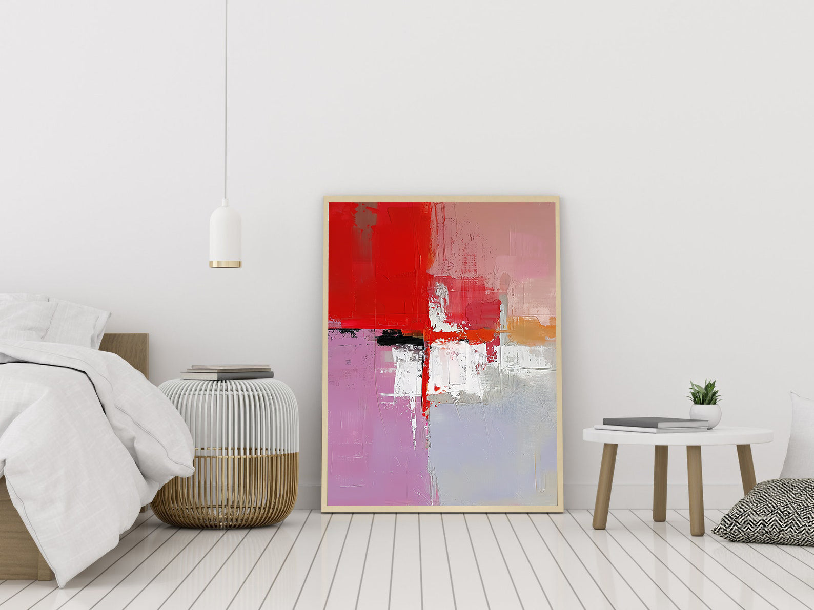 Tablou Canvas - Vivid Red Abstract Art