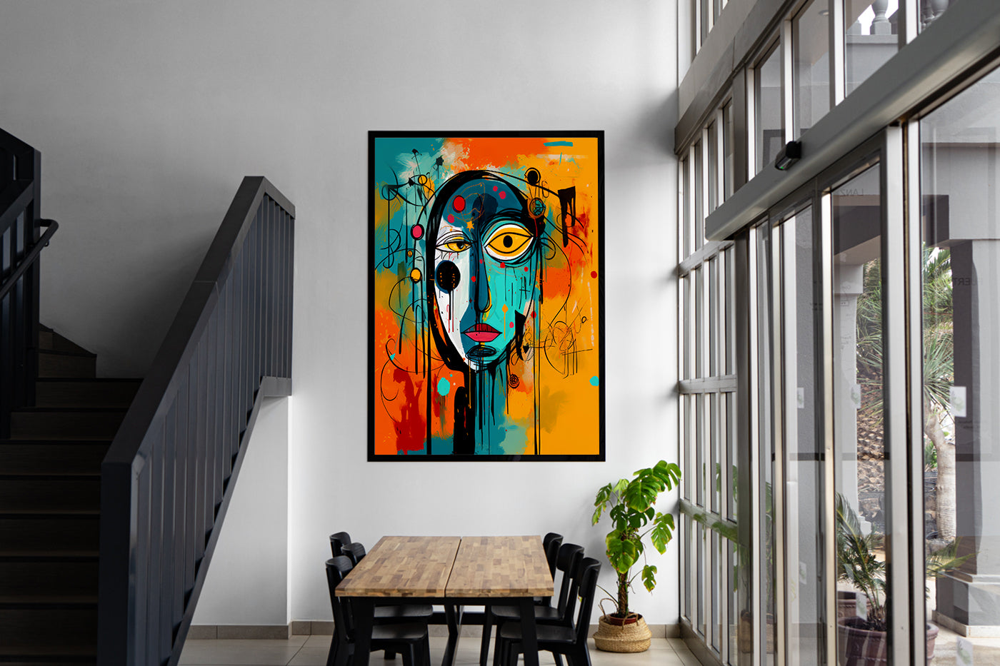Tablou Canvas - Portret Multicolor Abstract