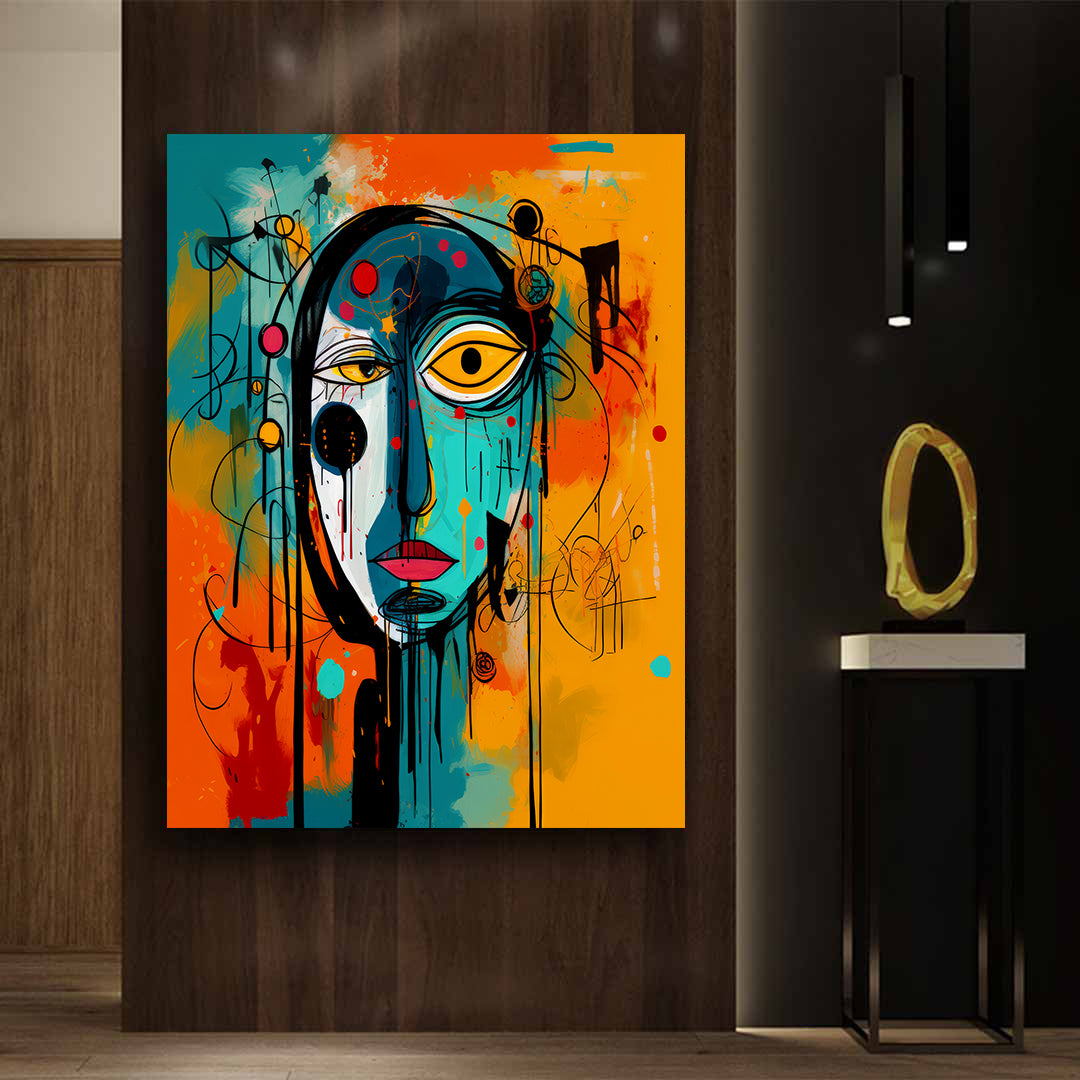 Tablou Canvas - Portret Multicolor Abstract