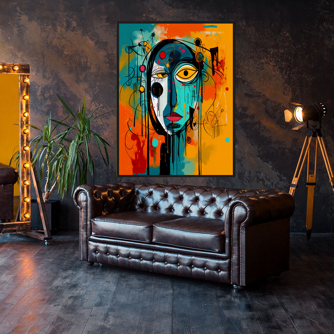 Tablou Canvas - Portret Multicolor Abstract