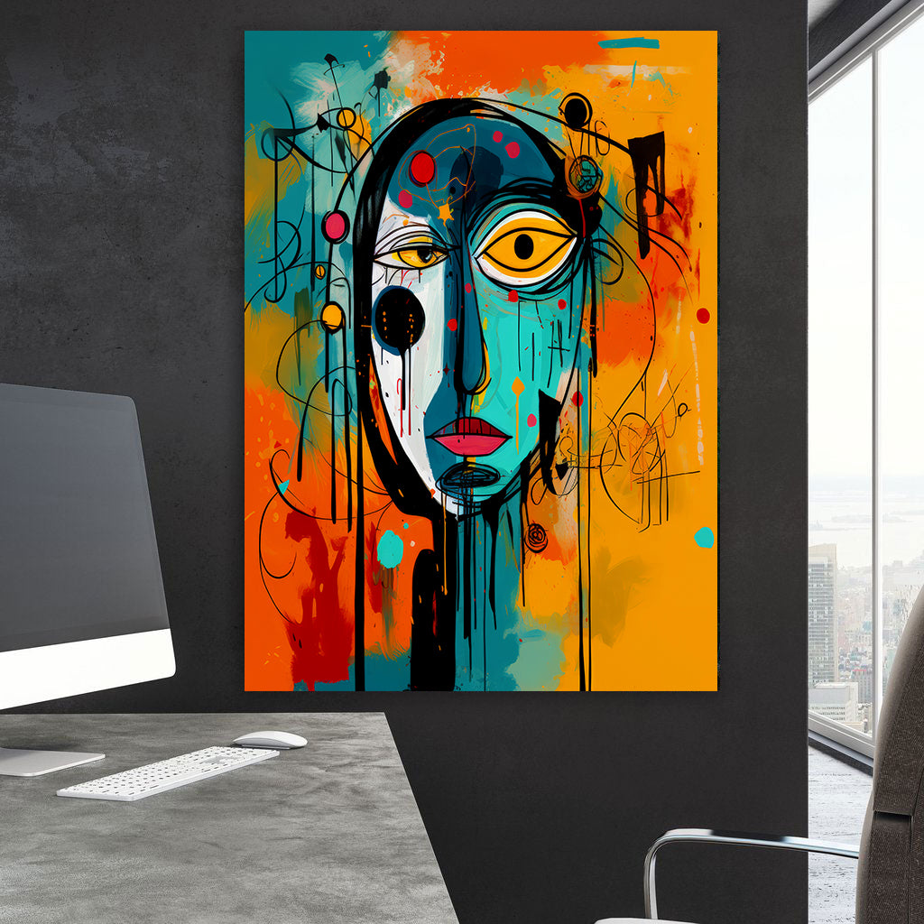 Tablou Canvas - Portret Multicolor Abstract