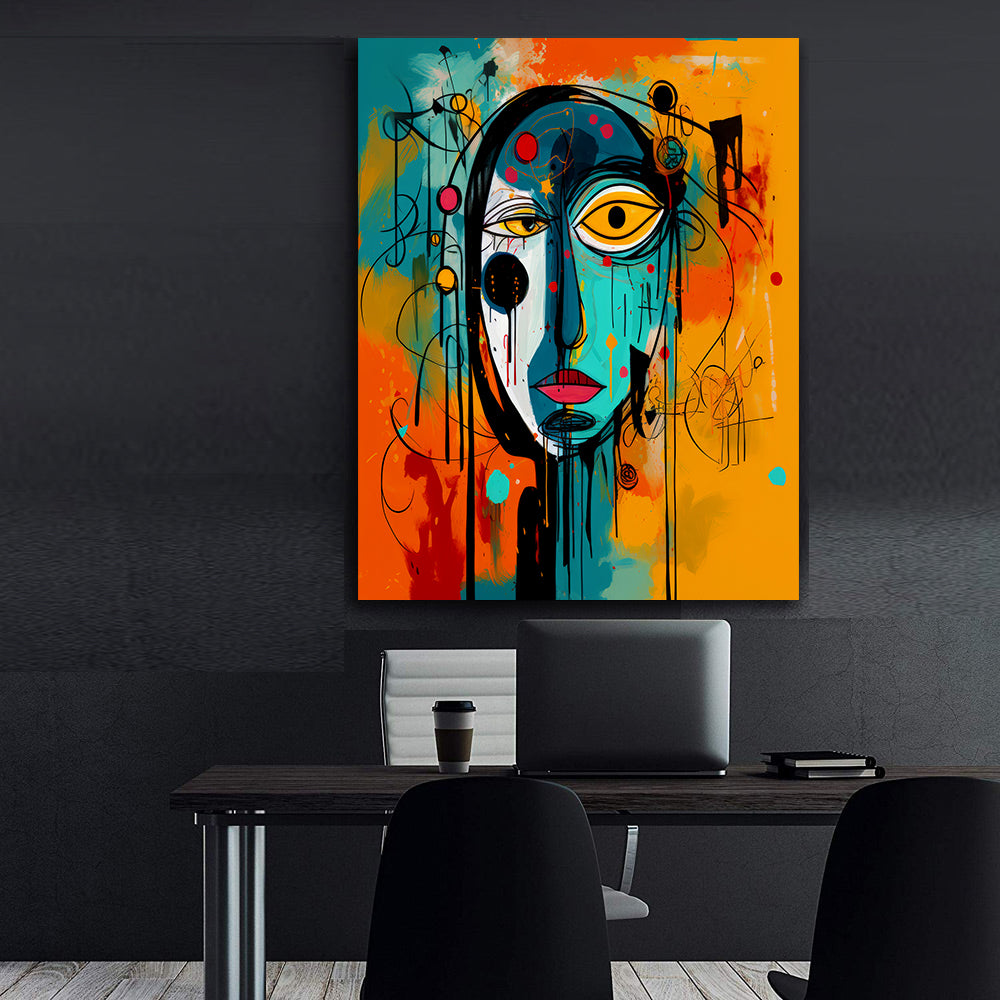 Tablou Canvas - Portret Multicolor Abstract