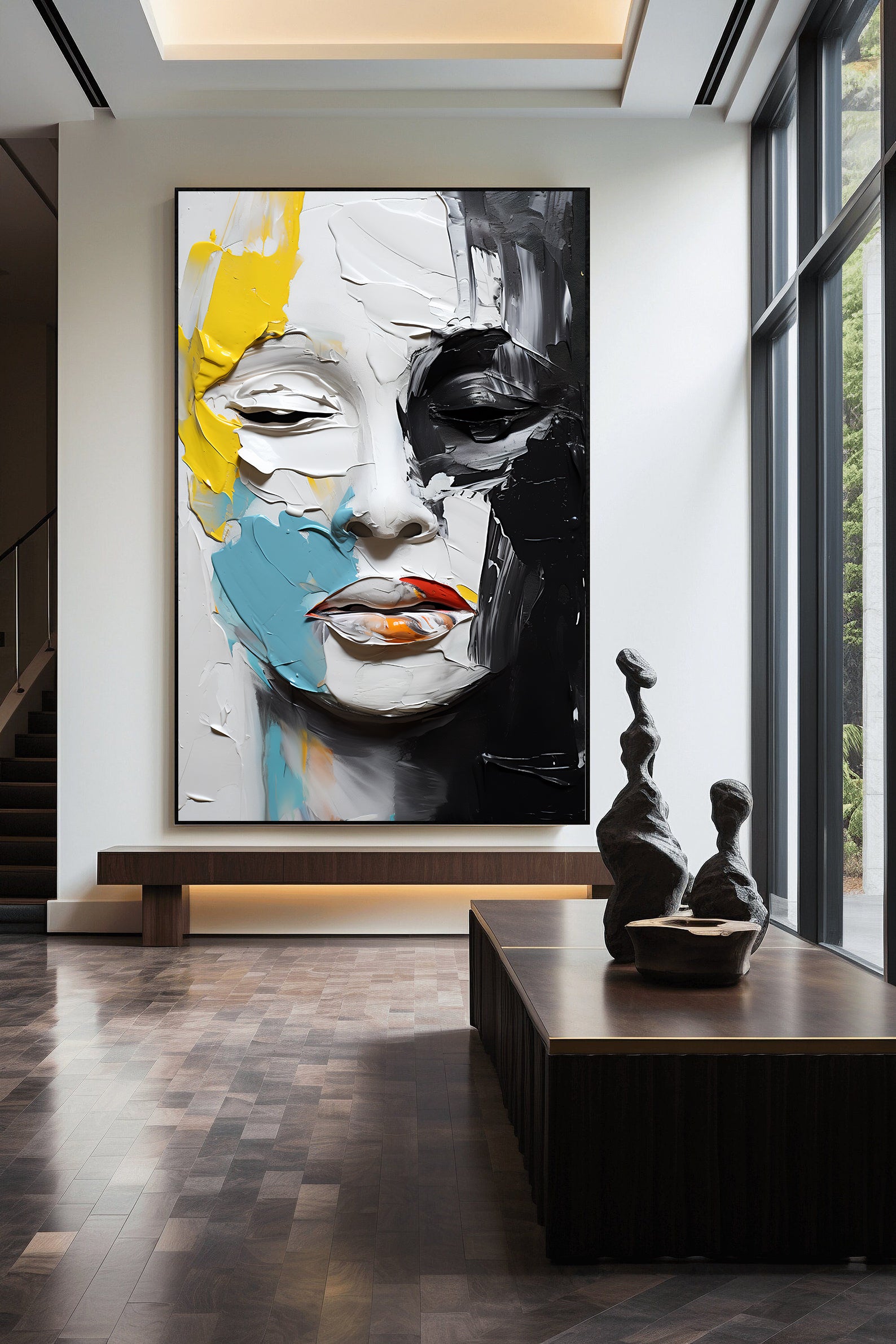 Peinture sur toile - Portrait abstrait