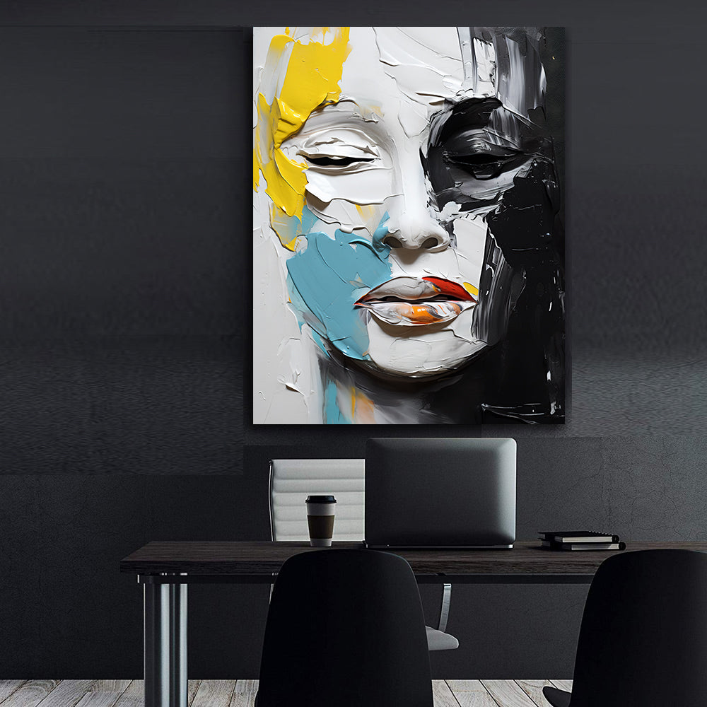 Peinture sur toile - Portrait abstrait