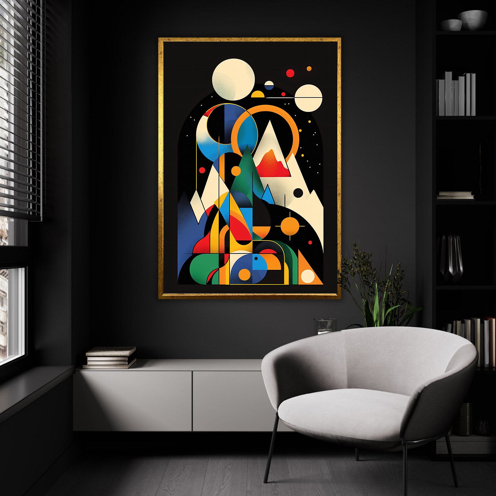 Peinture sur toile – Art géométrique abstrait