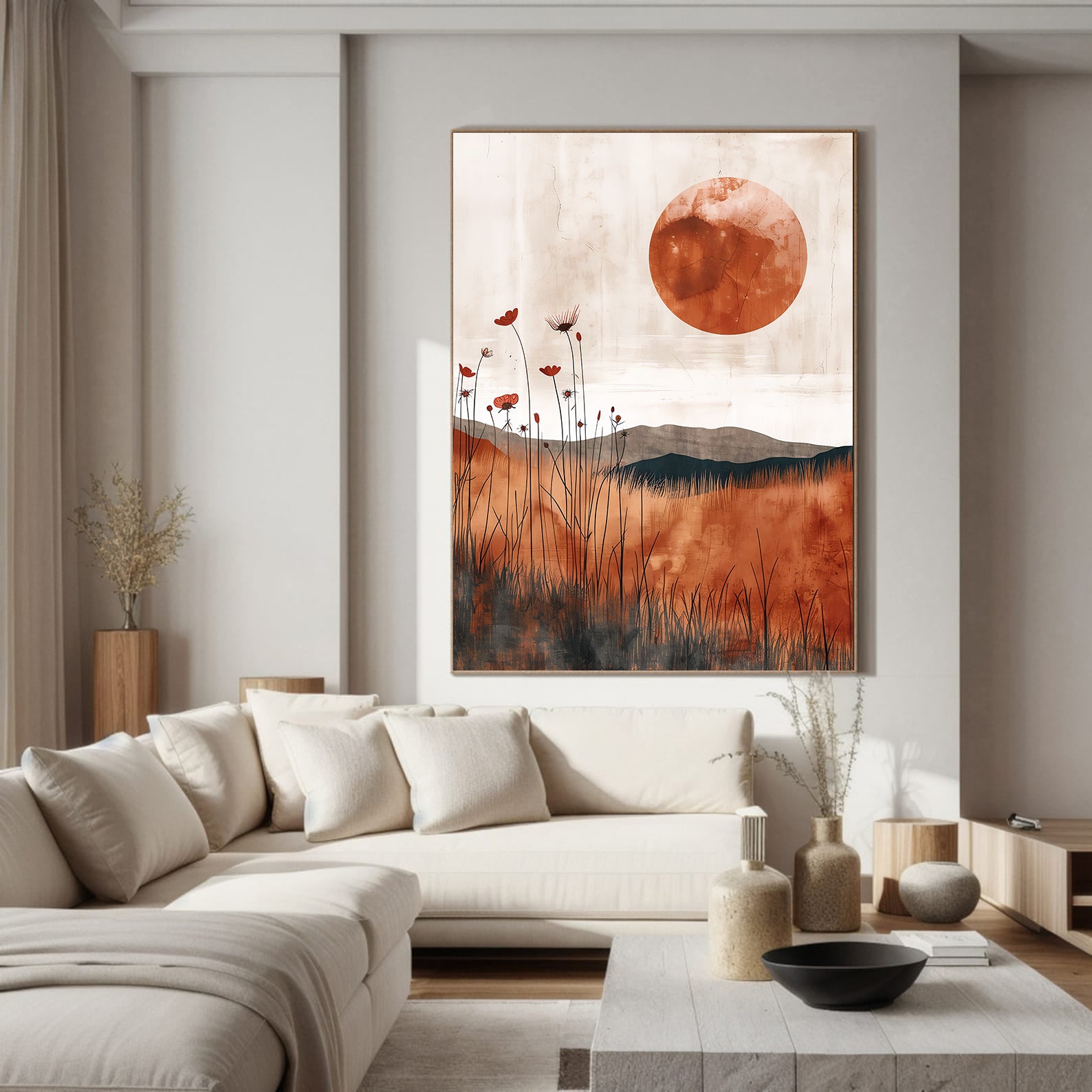 Peinture sur toile – Art abstrait floral