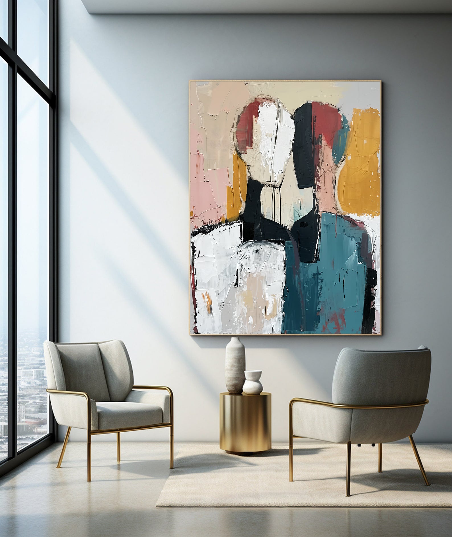 Peinture sur toile – Amour abstrait