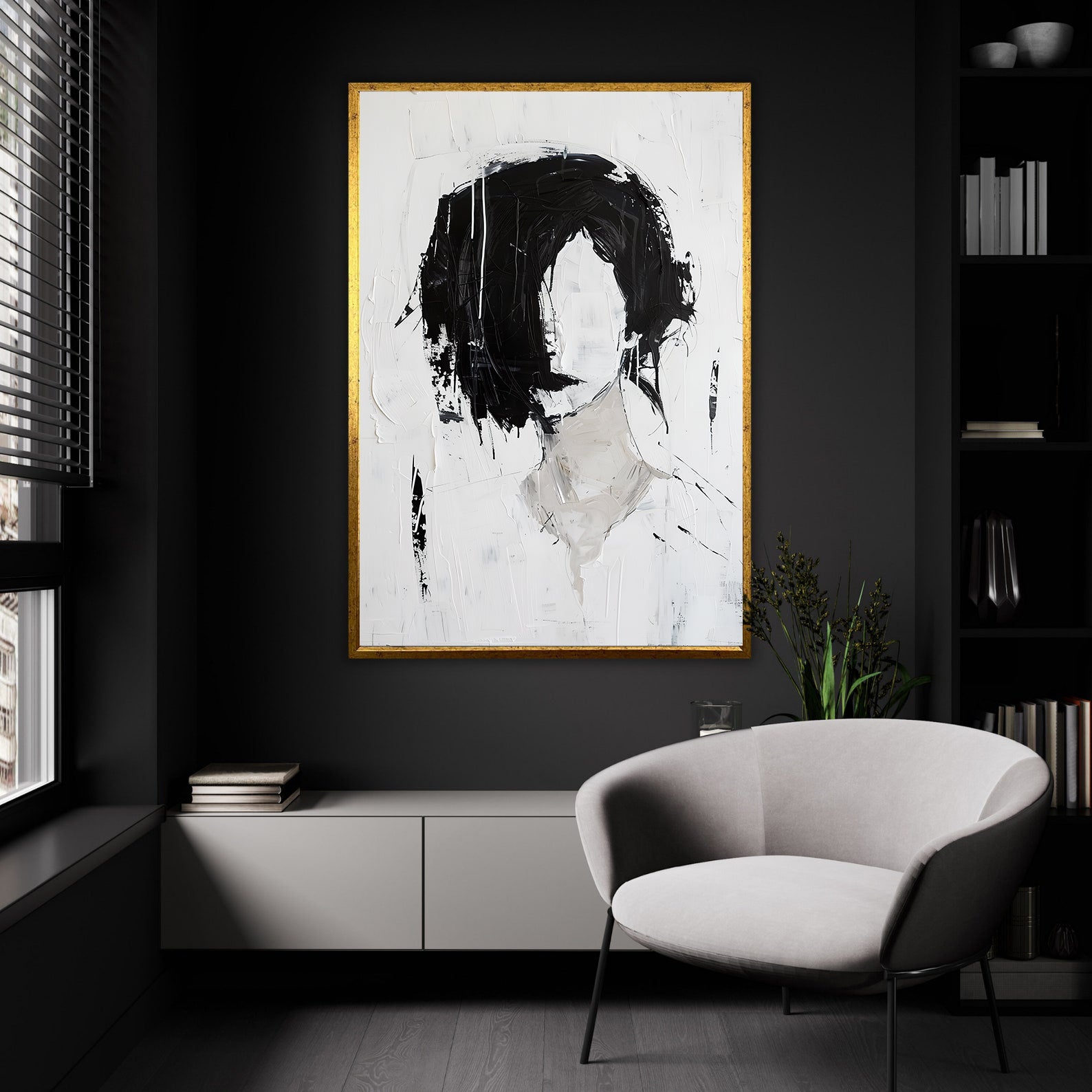 Tablou Canvas - Portret Alb Negru