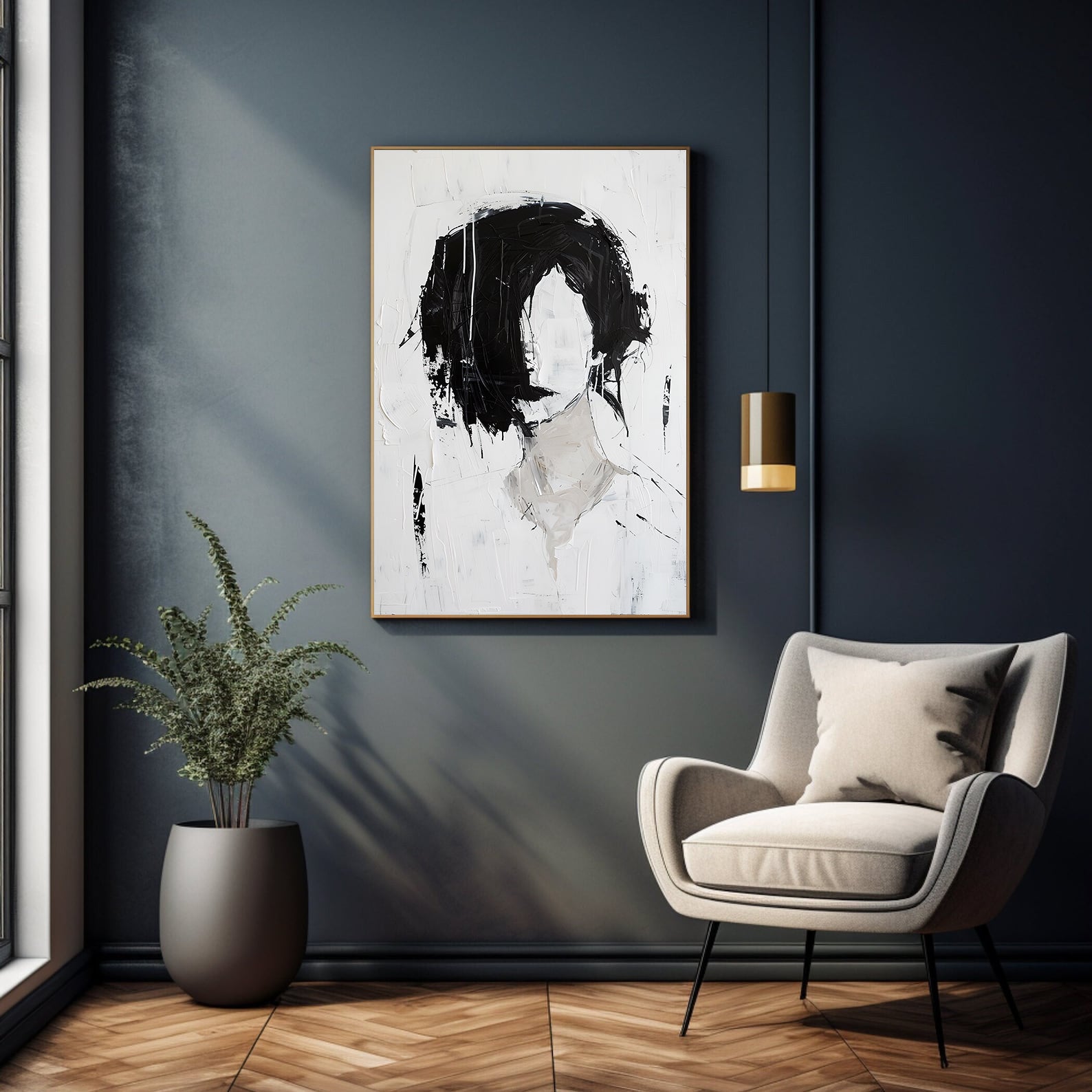 Tablou Canvas - Portret Alb Negru