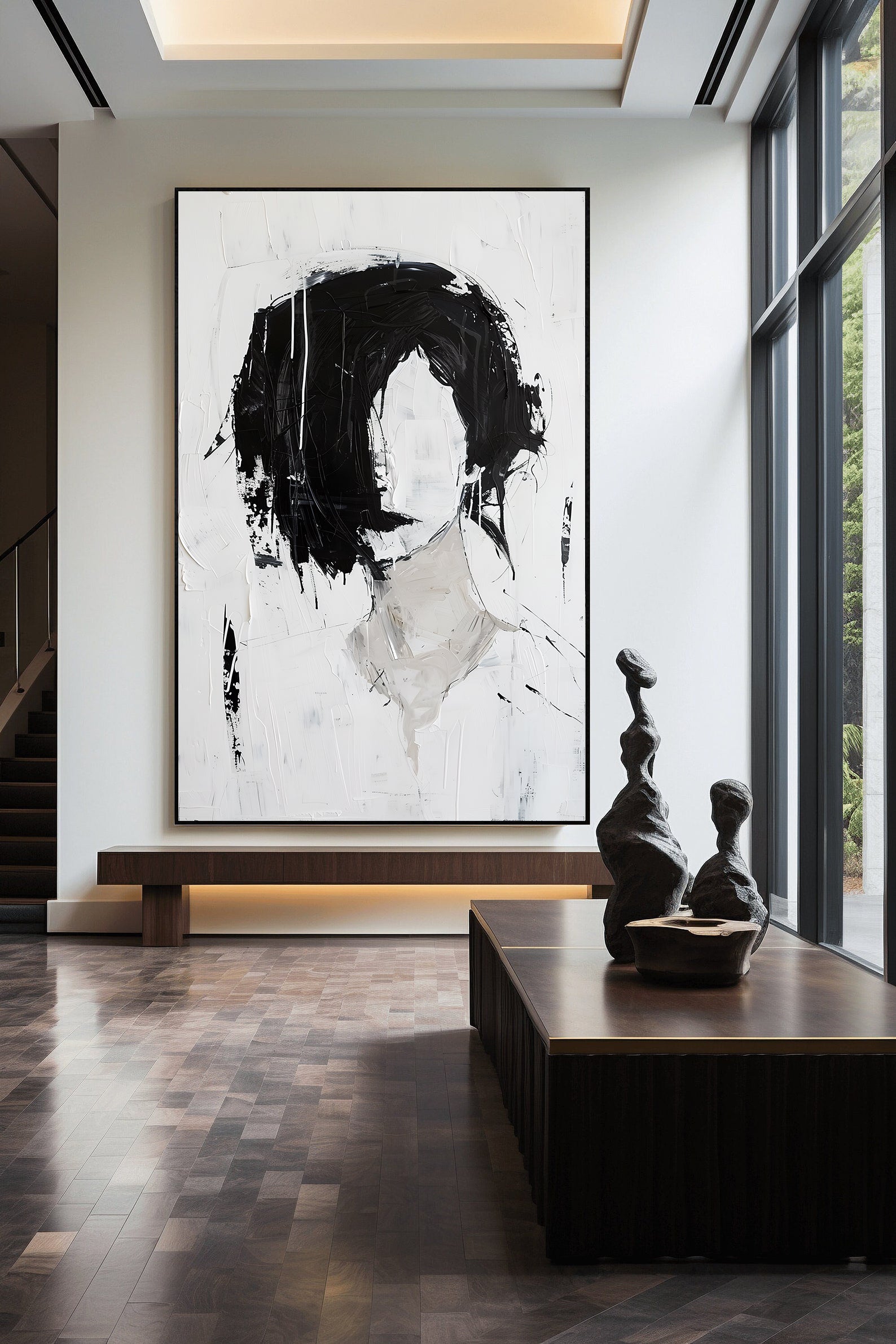 Tablou Canvas - Portret Alb Negru