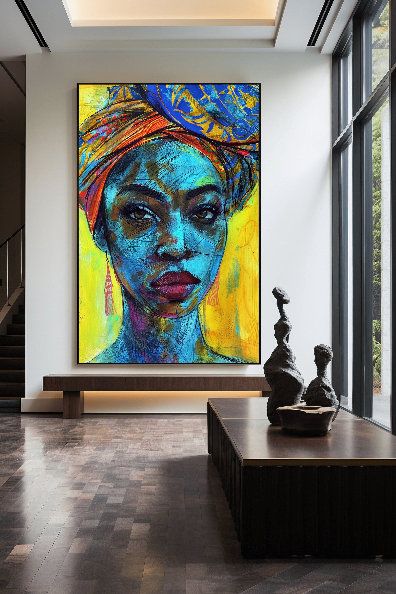 Peinture sur toile - Bougie allumée