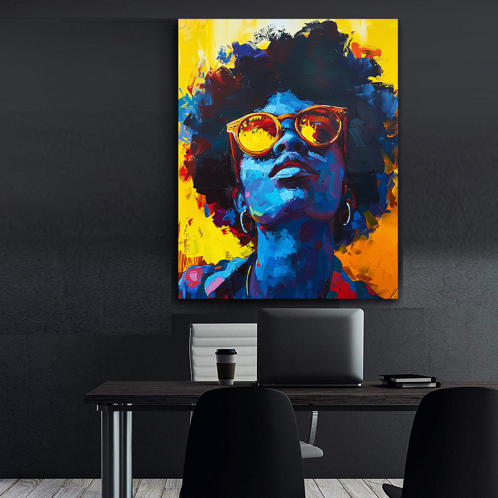 Tablou Canvas - Portret Femeie Cu Ochelari