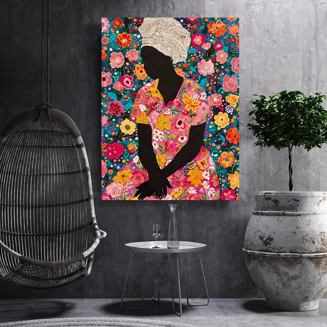 Tablou Canvas - Femeie cu Flori