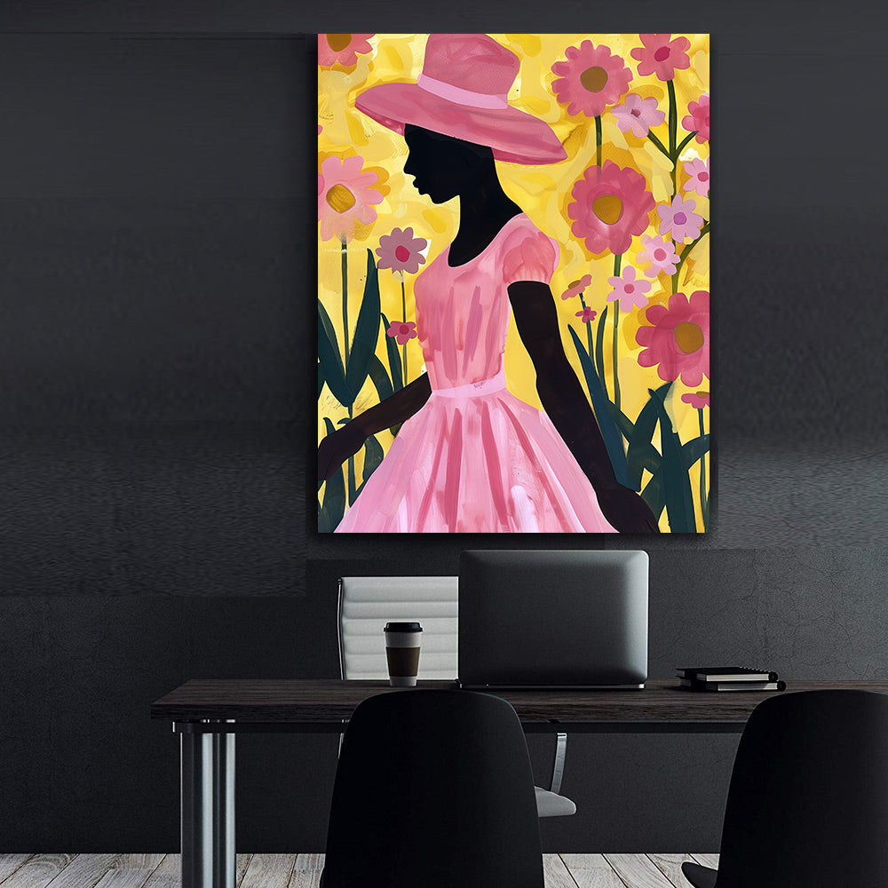 Tablou Canvas - Femeie Cu Flori