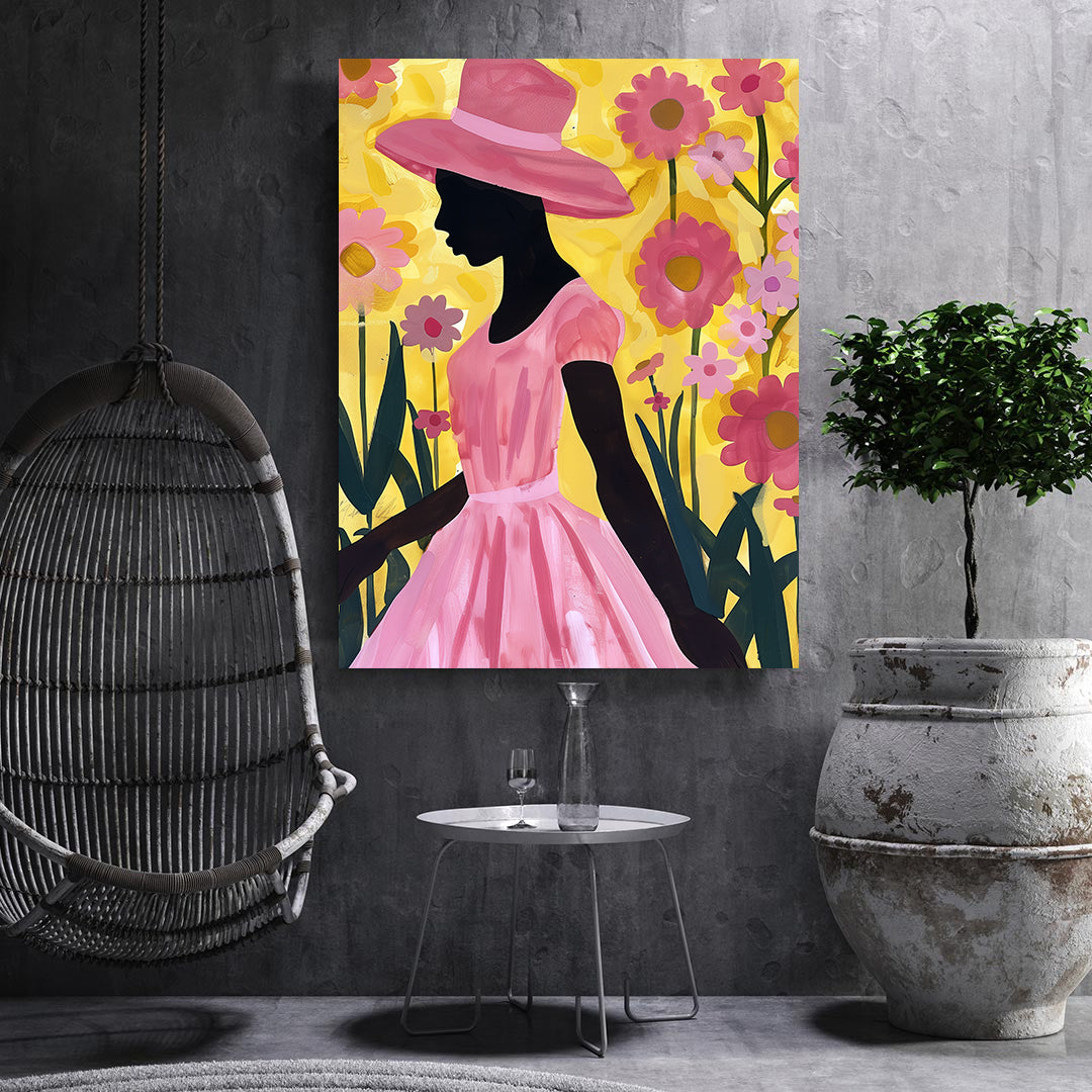 Tablou Canvas - Femeie Cu Flori