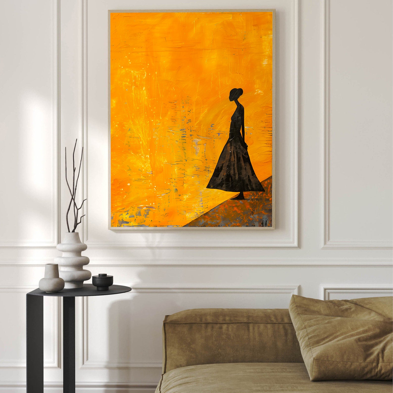 Peinture sur toile - Bougie allumée