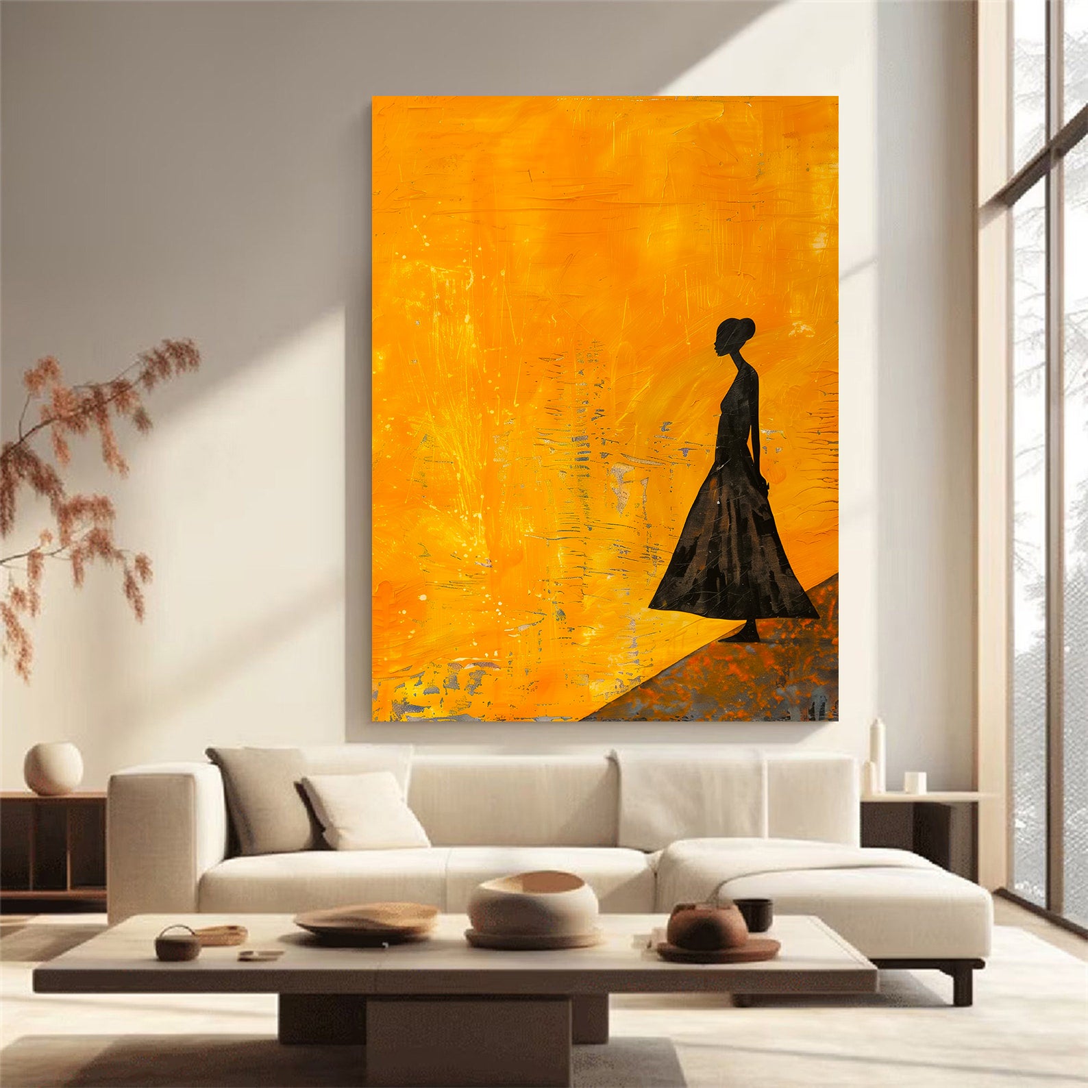 Peinture sur toile - Bougie allumée