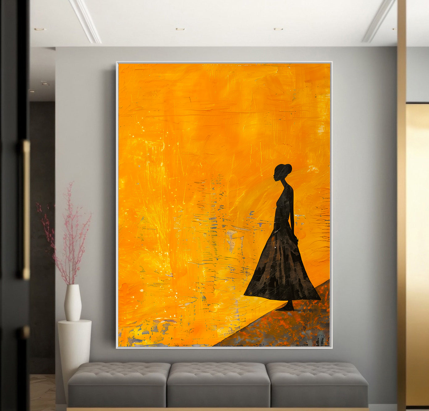 Peinture sur toile - Bougie allumée
