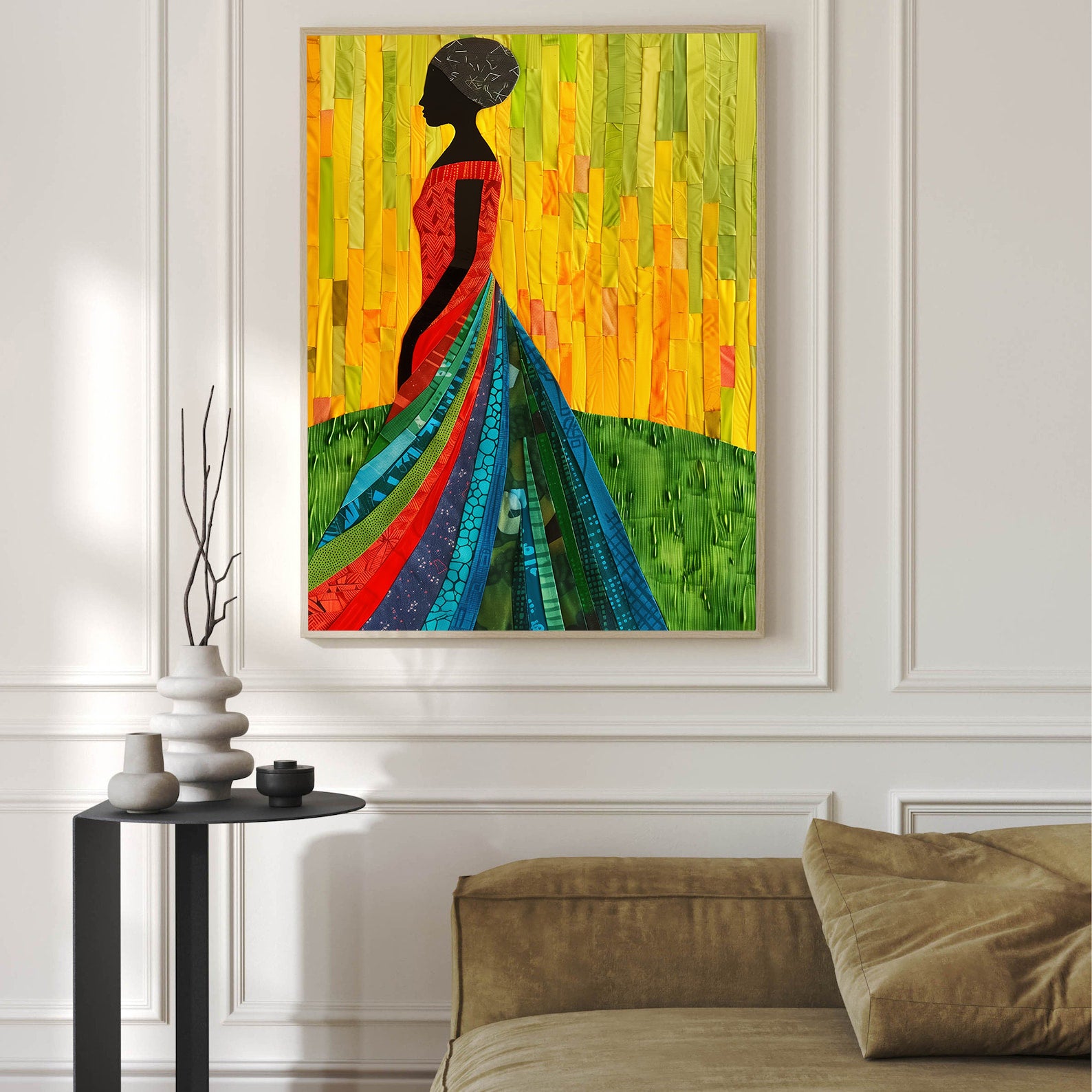 Peinture sur toile - Bougie allumée