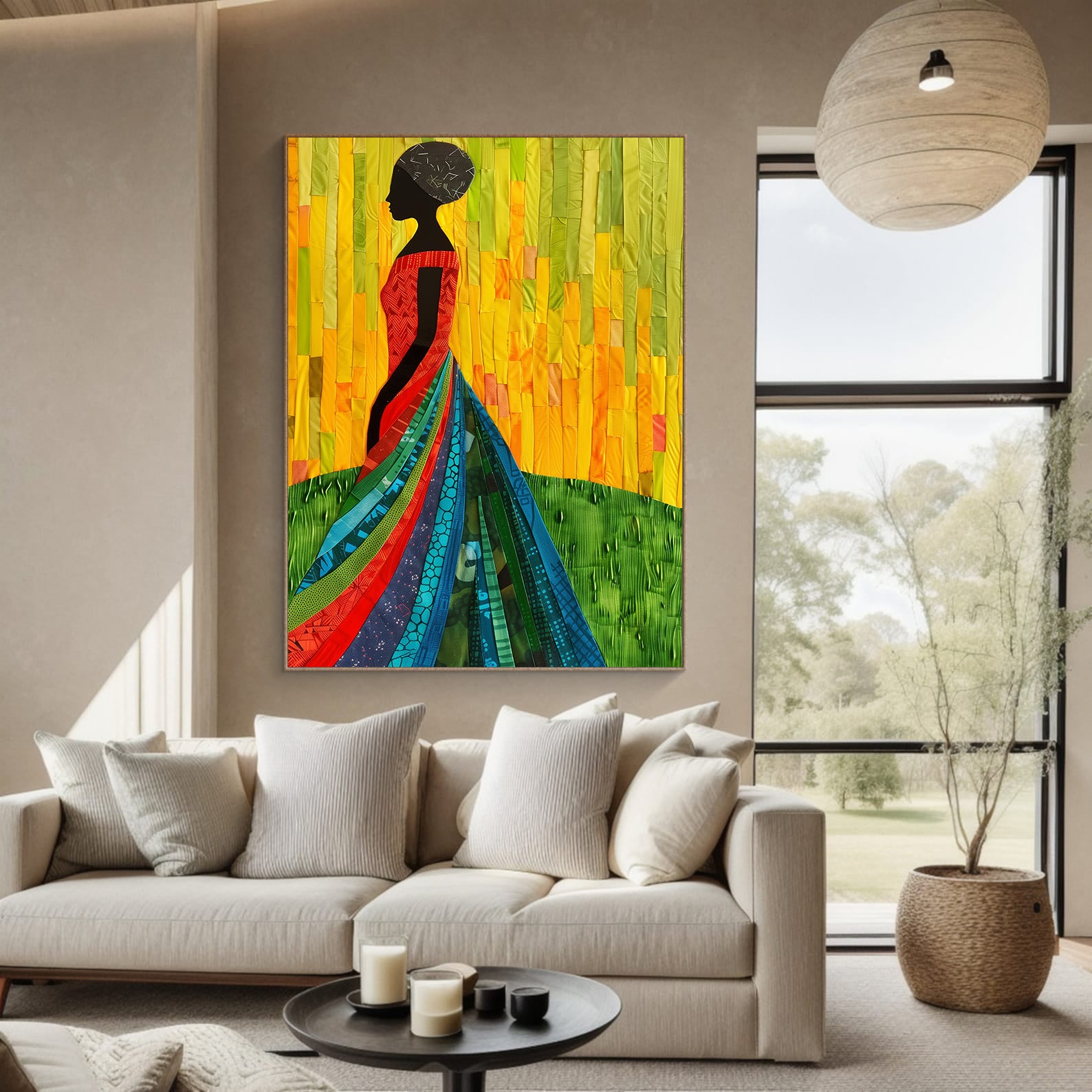 Peinture sur toile - Bougie allumée