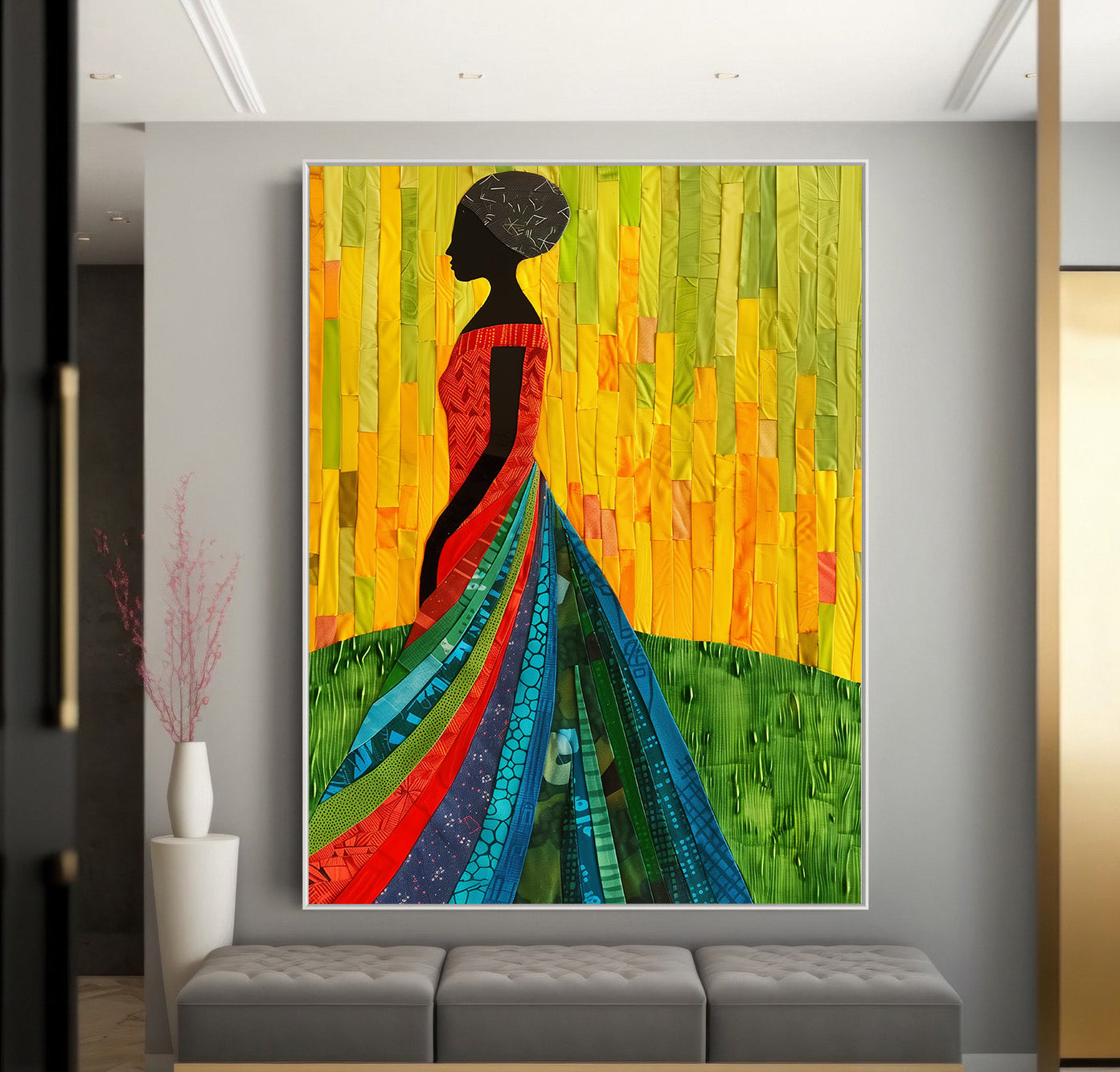 Peinture sur toile - Bougie allumée