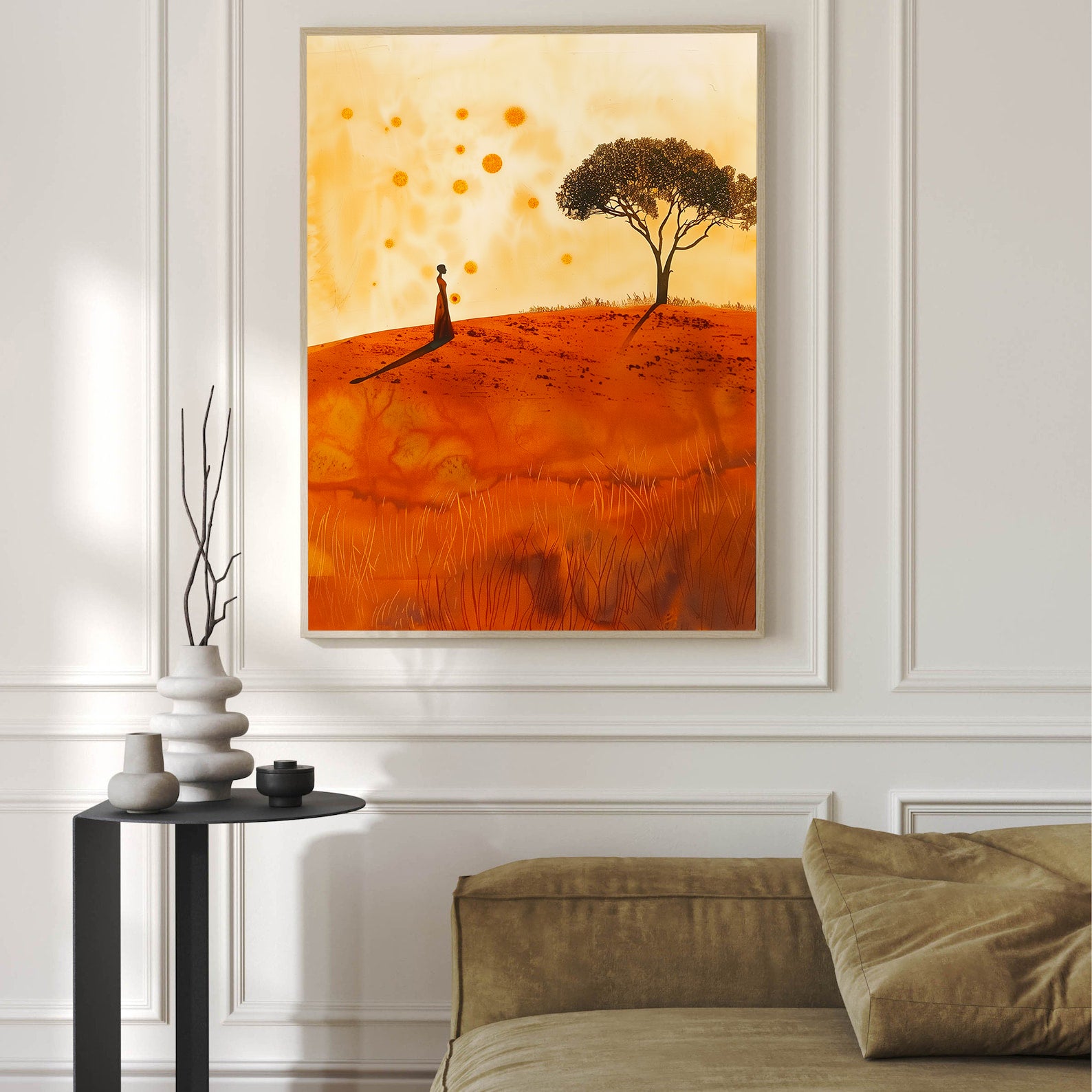 Peinture sur toile - Bougie allumée