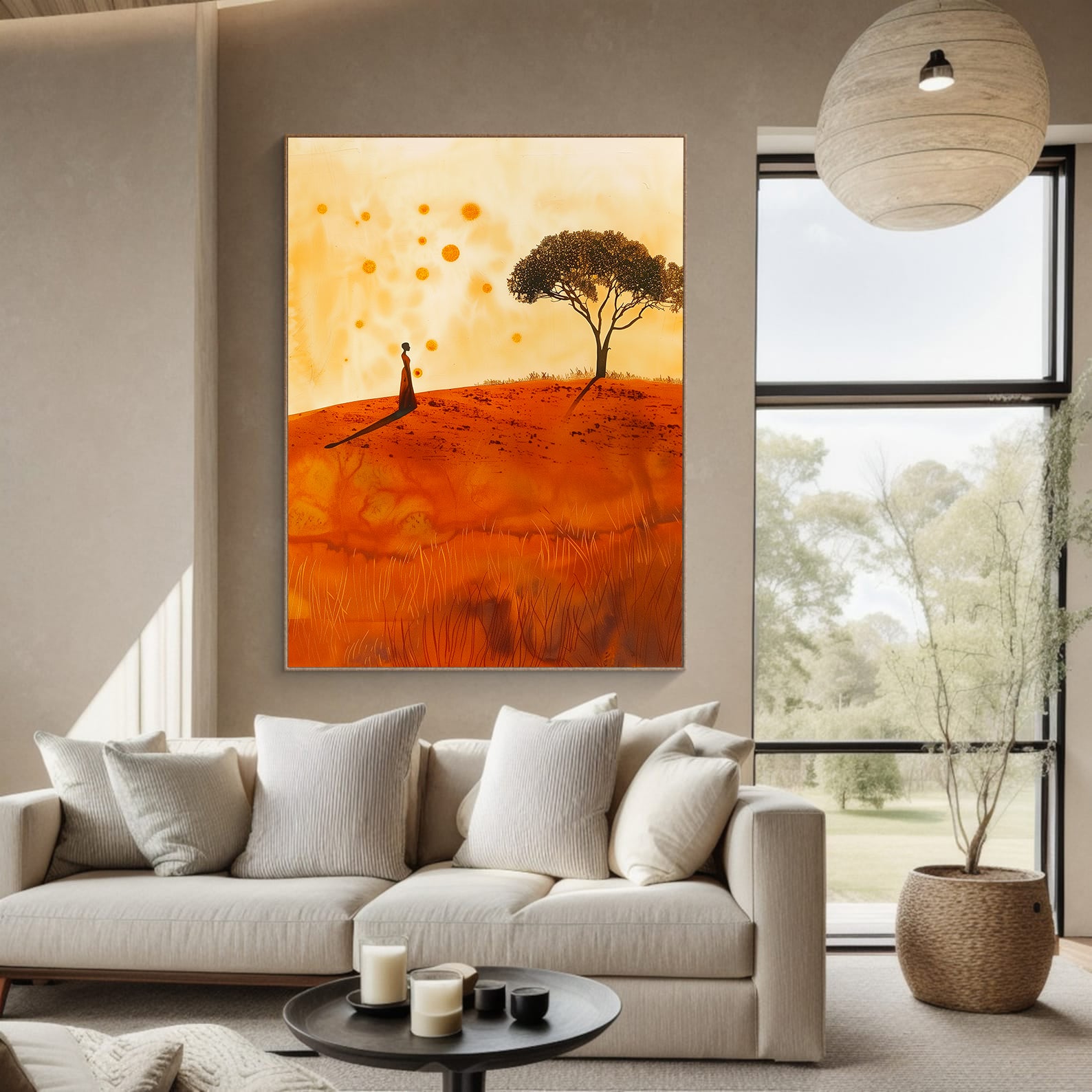 Peinture sur toile - Bougie allumée