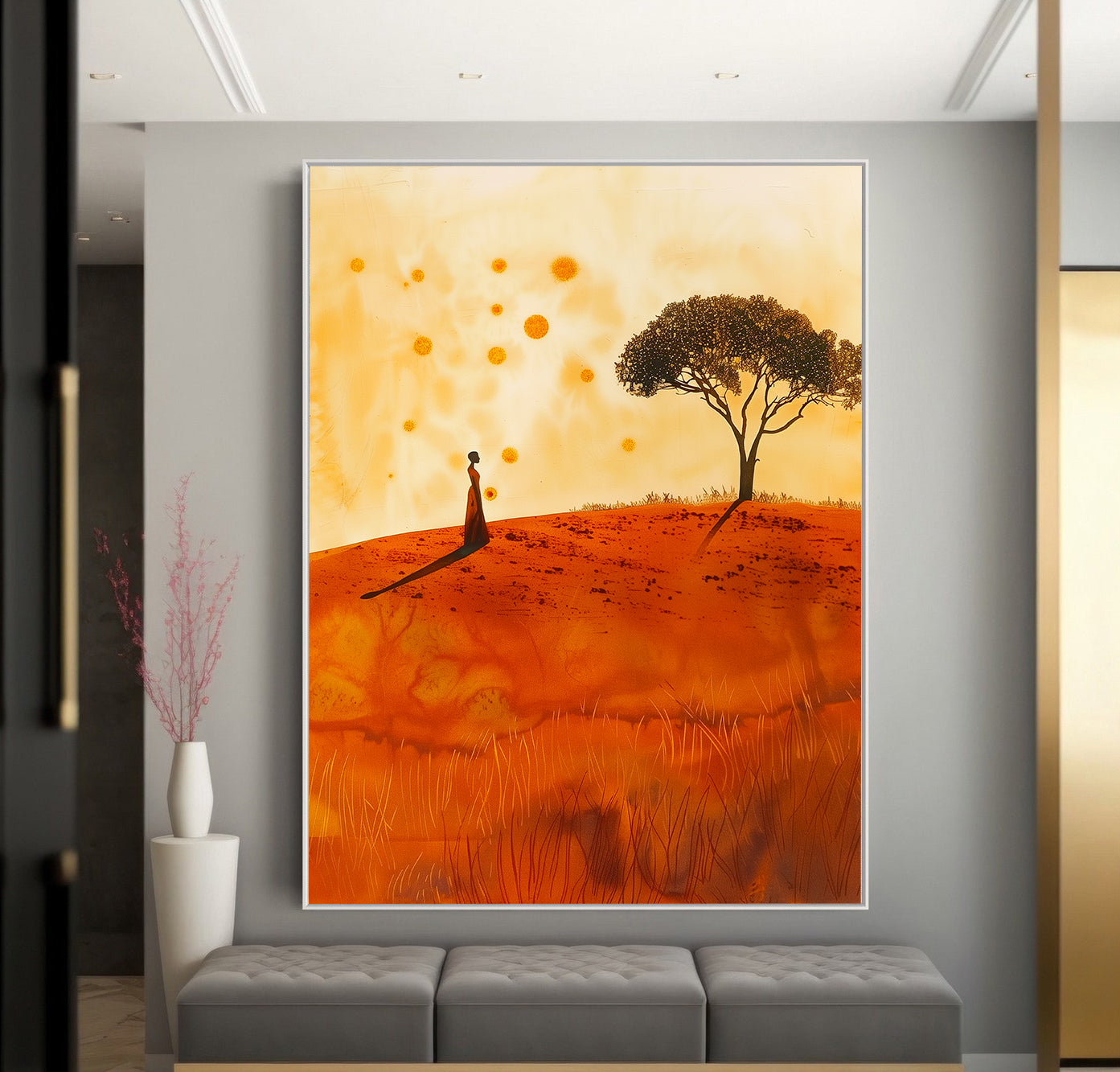 Peinture sur toile - Bougie allumée