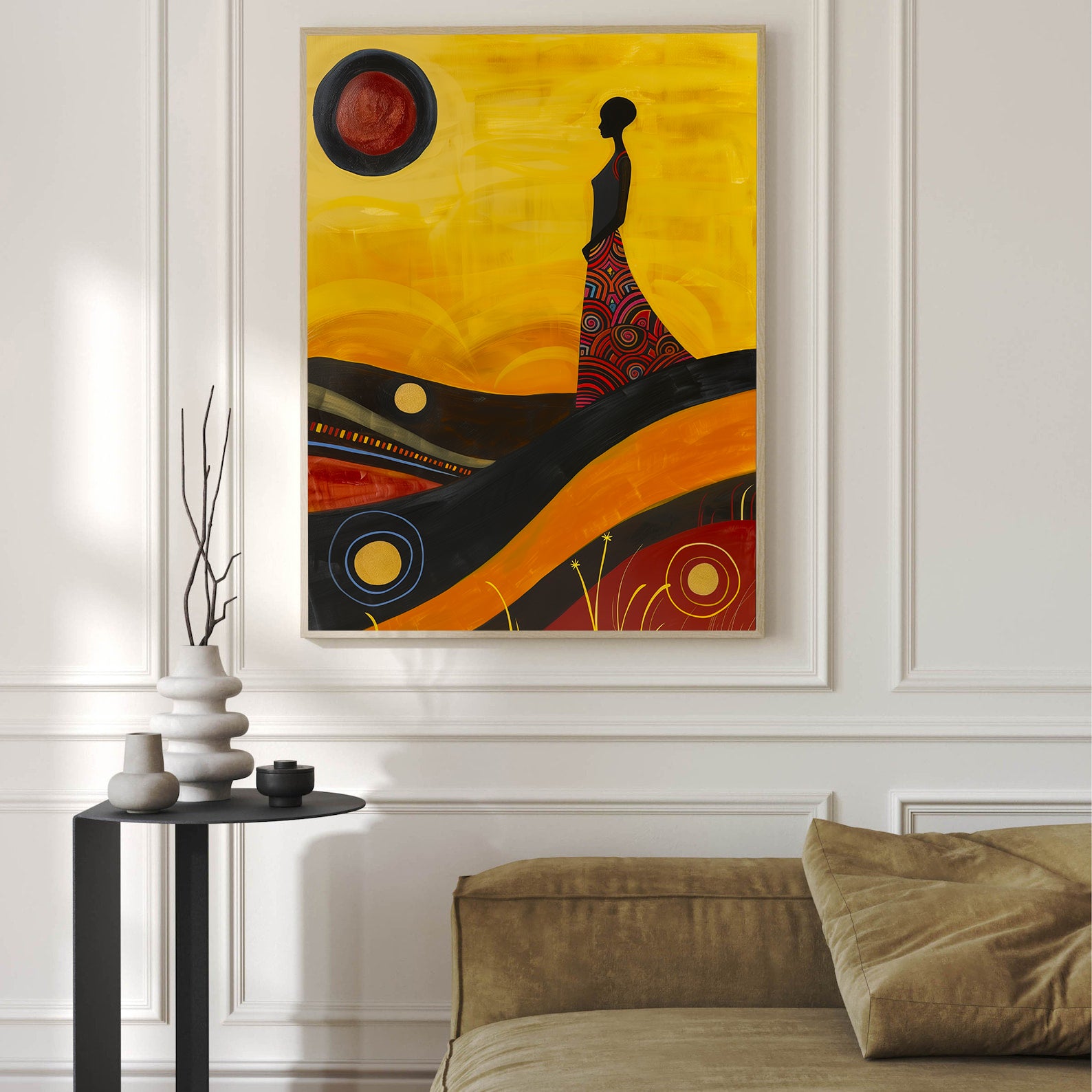 Peinture sur toile - Bougie allumée