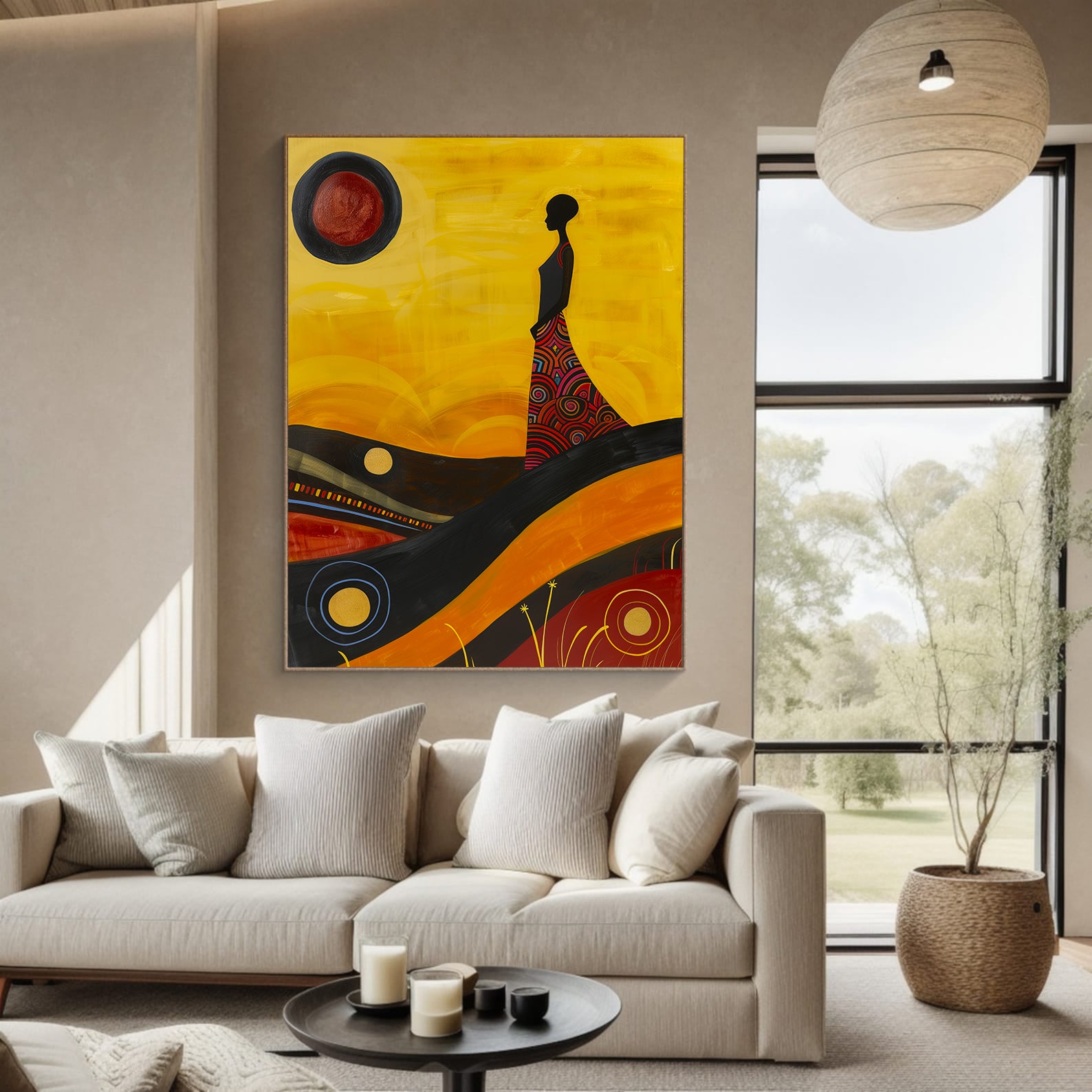 Peinture sur toile - Bougie allumée