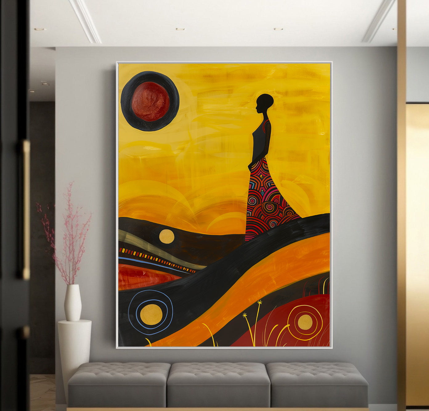 Peinture sur toile - Bougie allumée