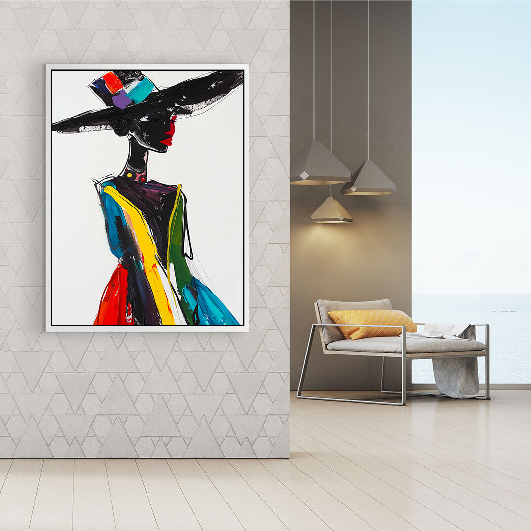 Tablou Canvas - Femeie cu Pălărie