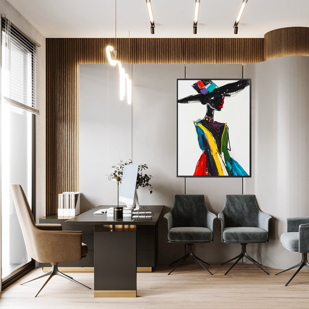 Tablou Canvas - Femeie cu Pălărie