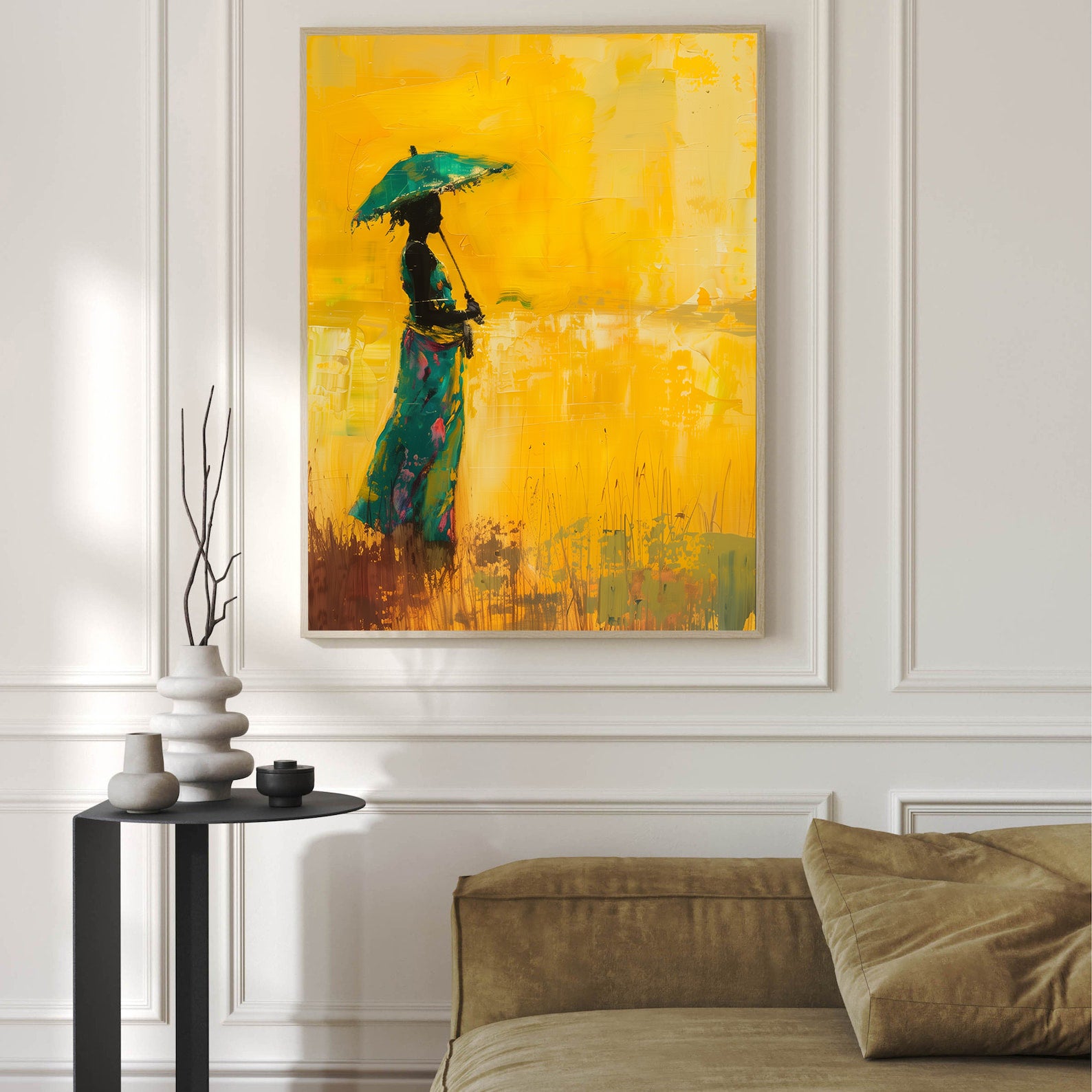 Peinture sur toile - Bougie allumée