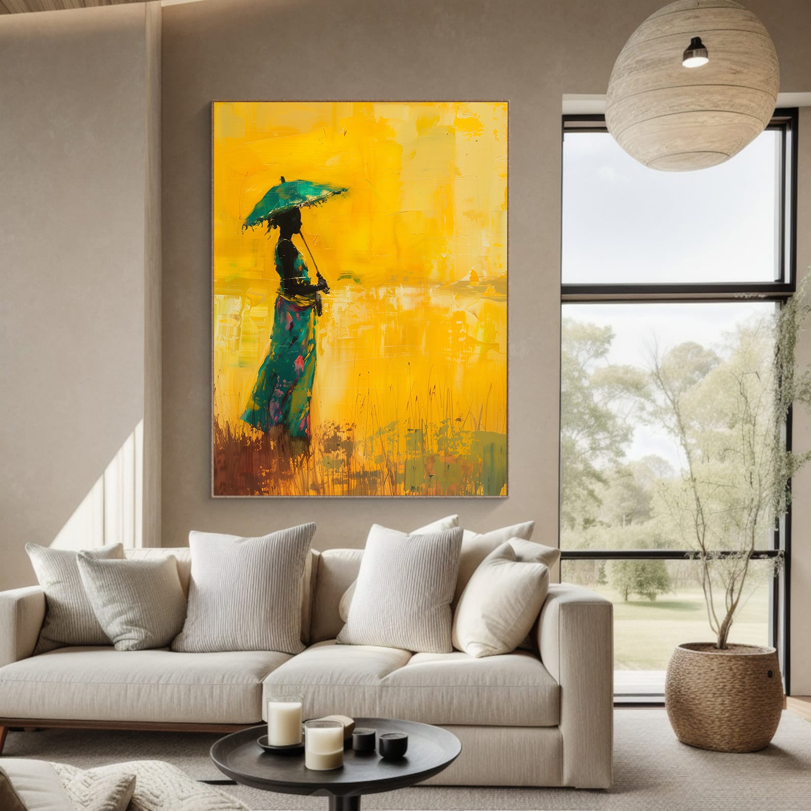 Peinture sur toile - Bougie allumée