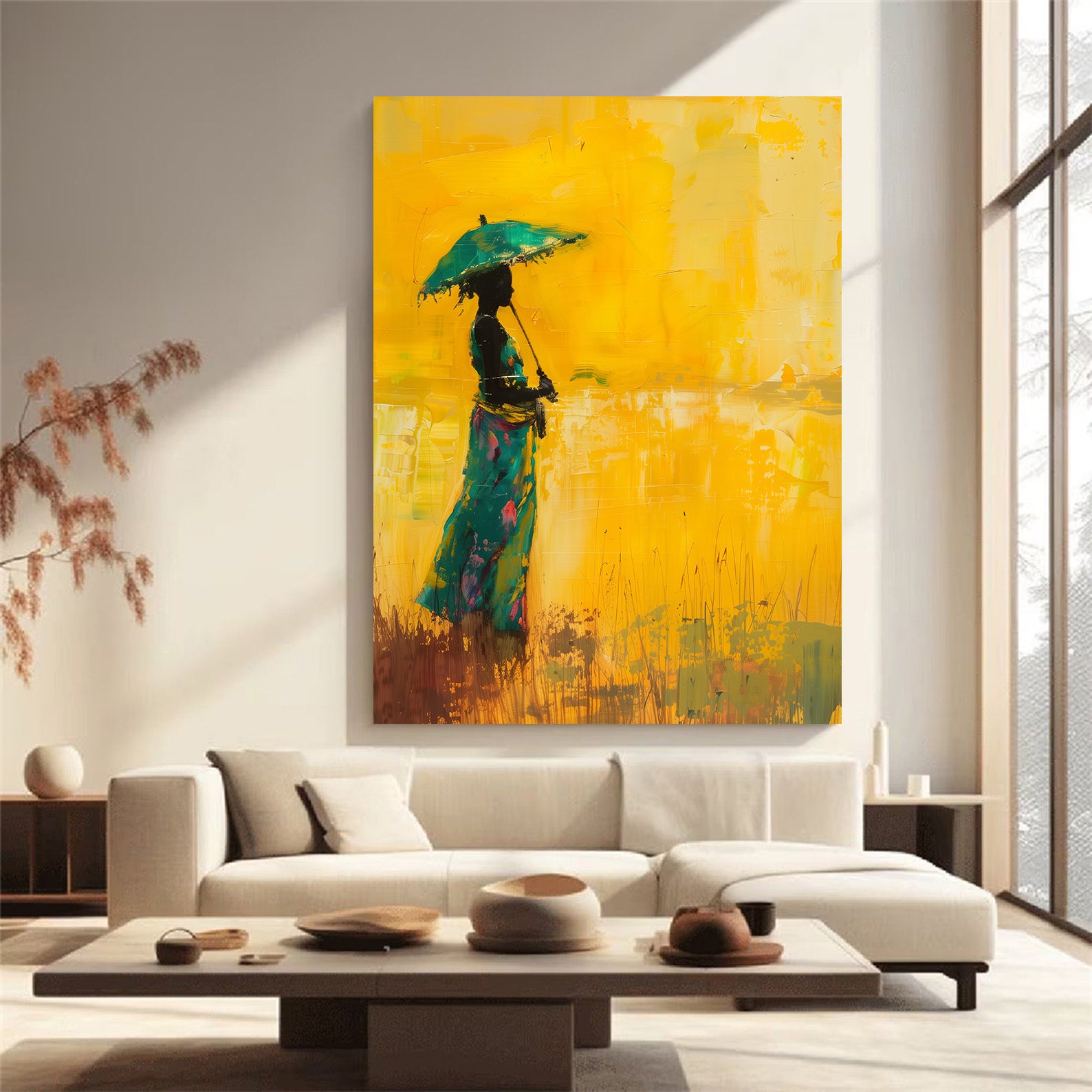 Tablou Canvas - Femeie Cu Umbrelă