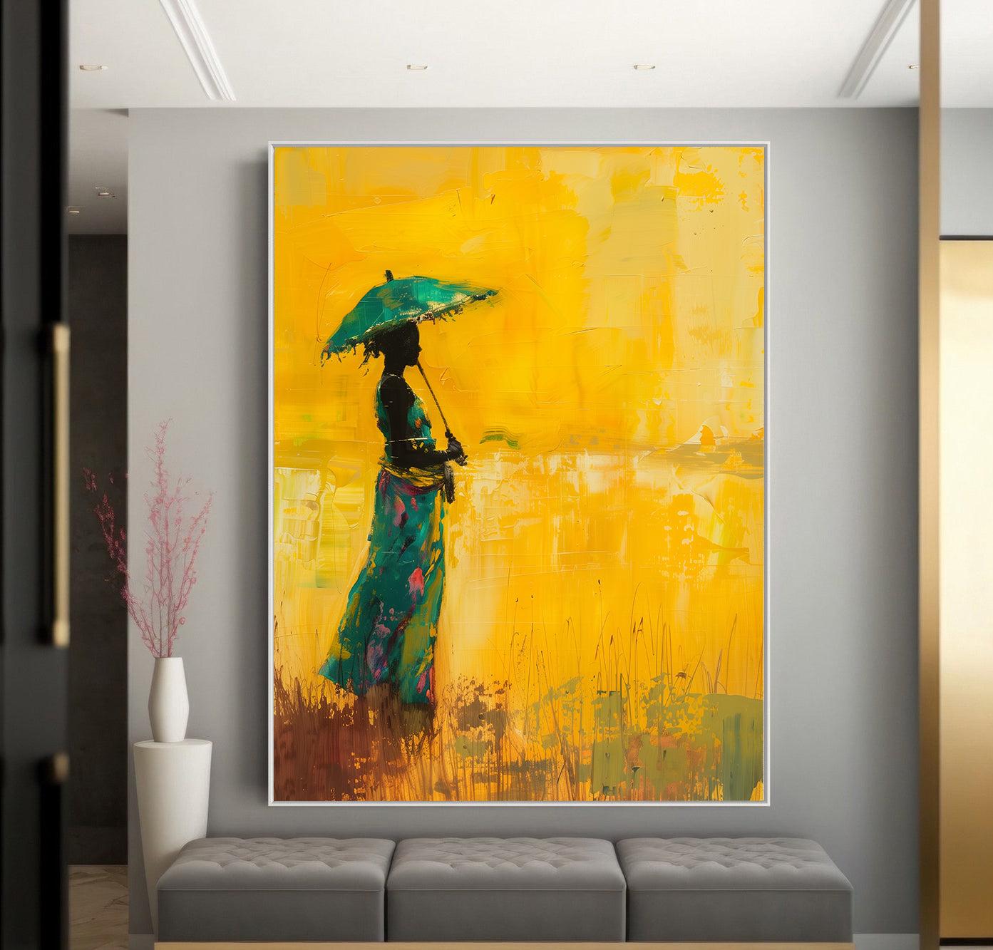 Tablou Canvas - Femeie Cu Umbrelă