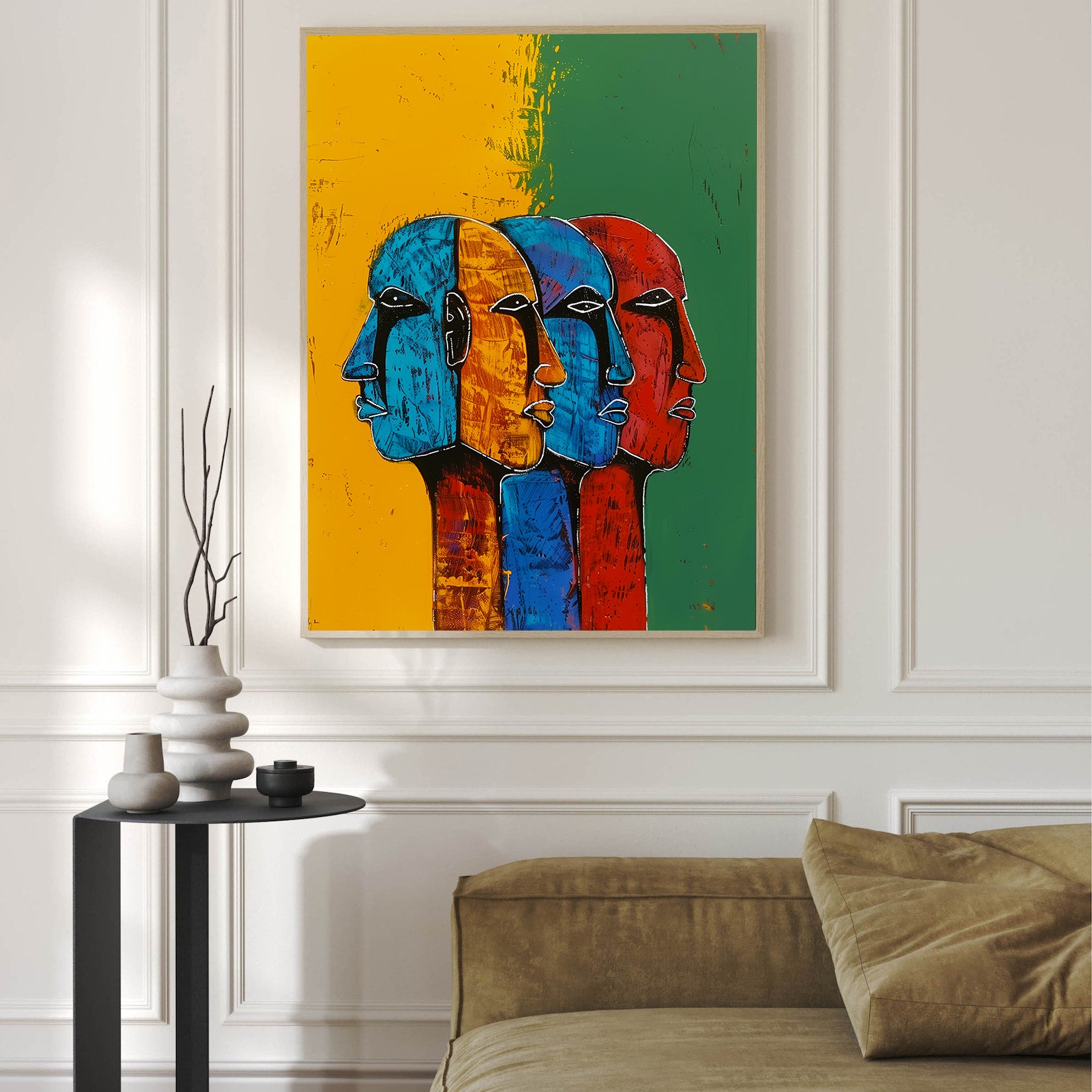 Peinture sur toile - Bougie allumée