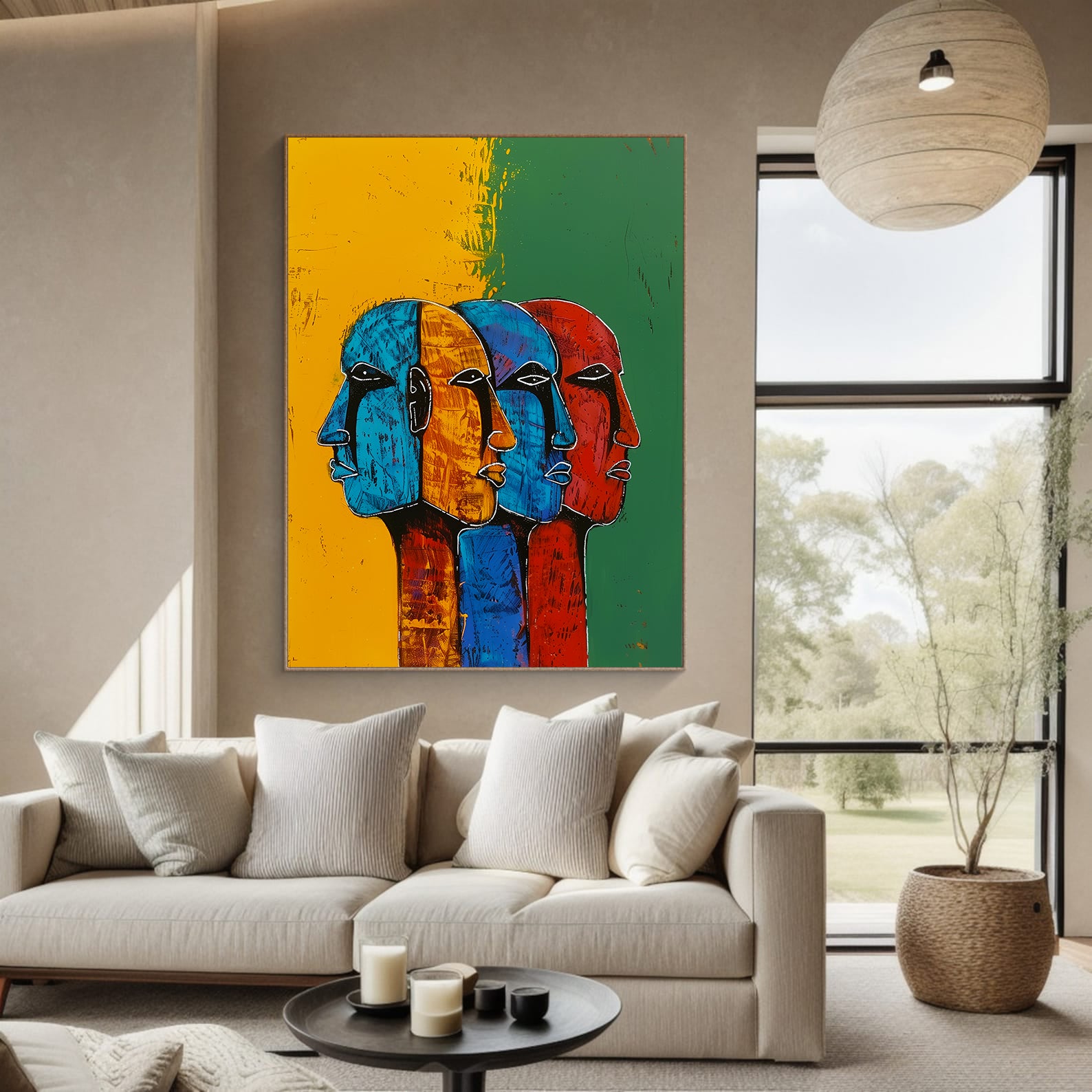 Peinture sur toile - Bougie allumée